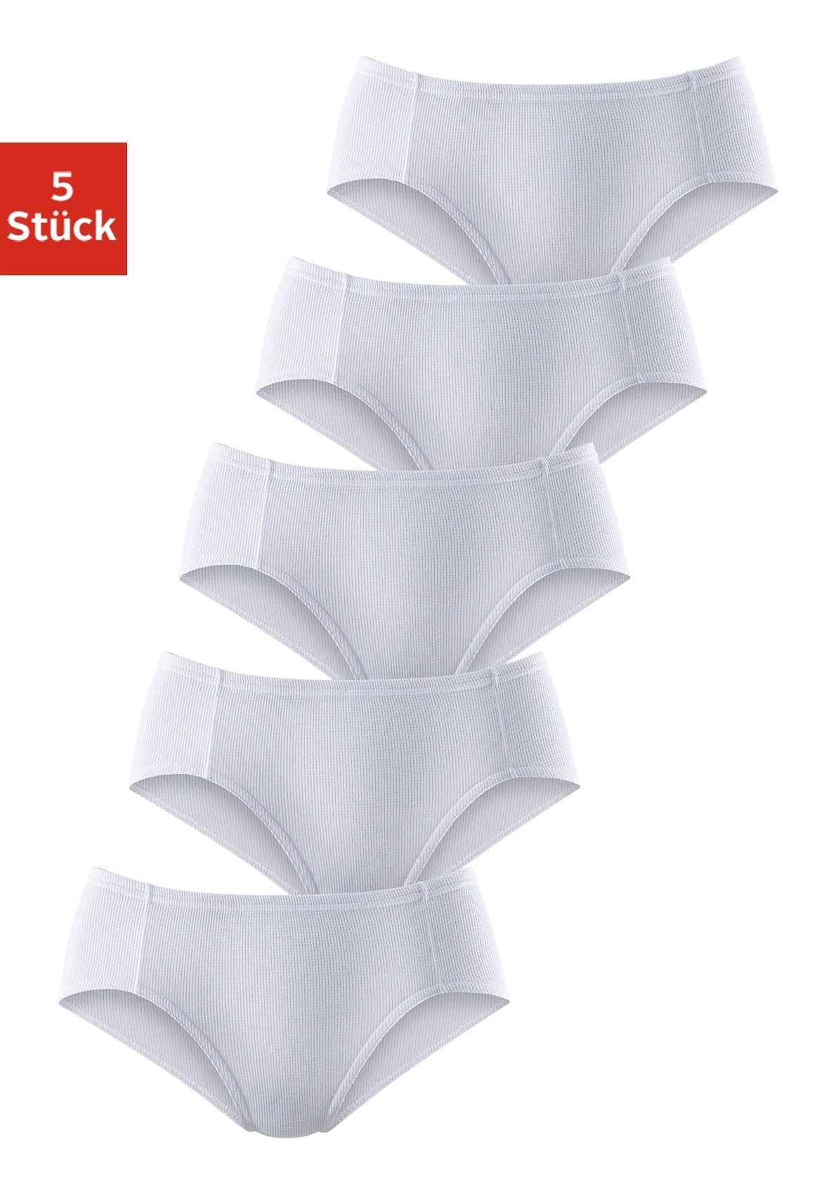 petite fleur Jazz-Pants Slips, (Packung, 5 St.), aus weicher Pikee-Qualität