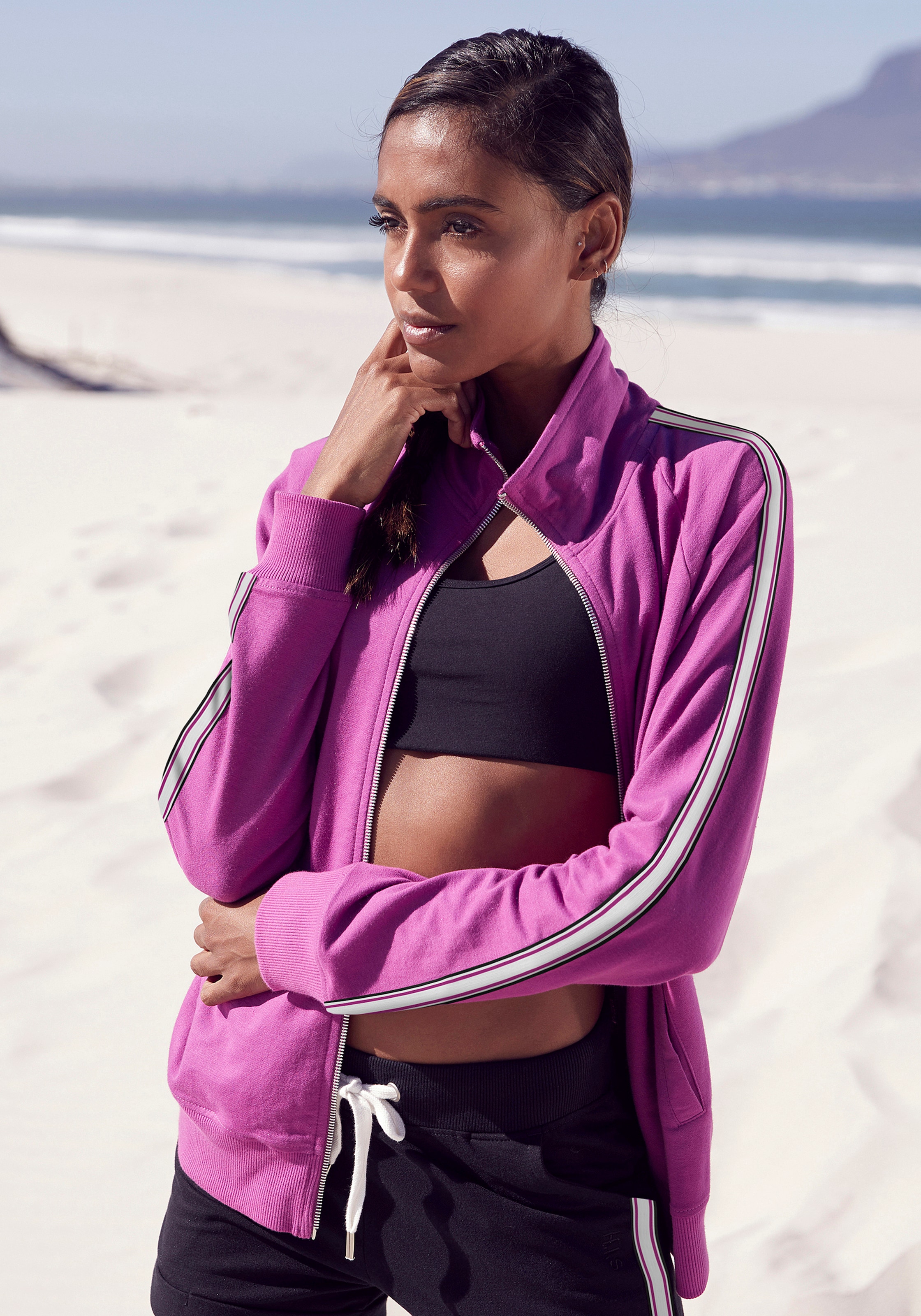 H.I.S Sweatjacke, mit seitlichem Tape