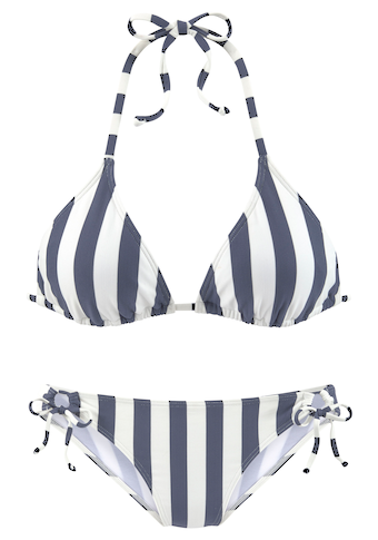 Venice Beach Triangel-Bikini, mit gewebten Streifen