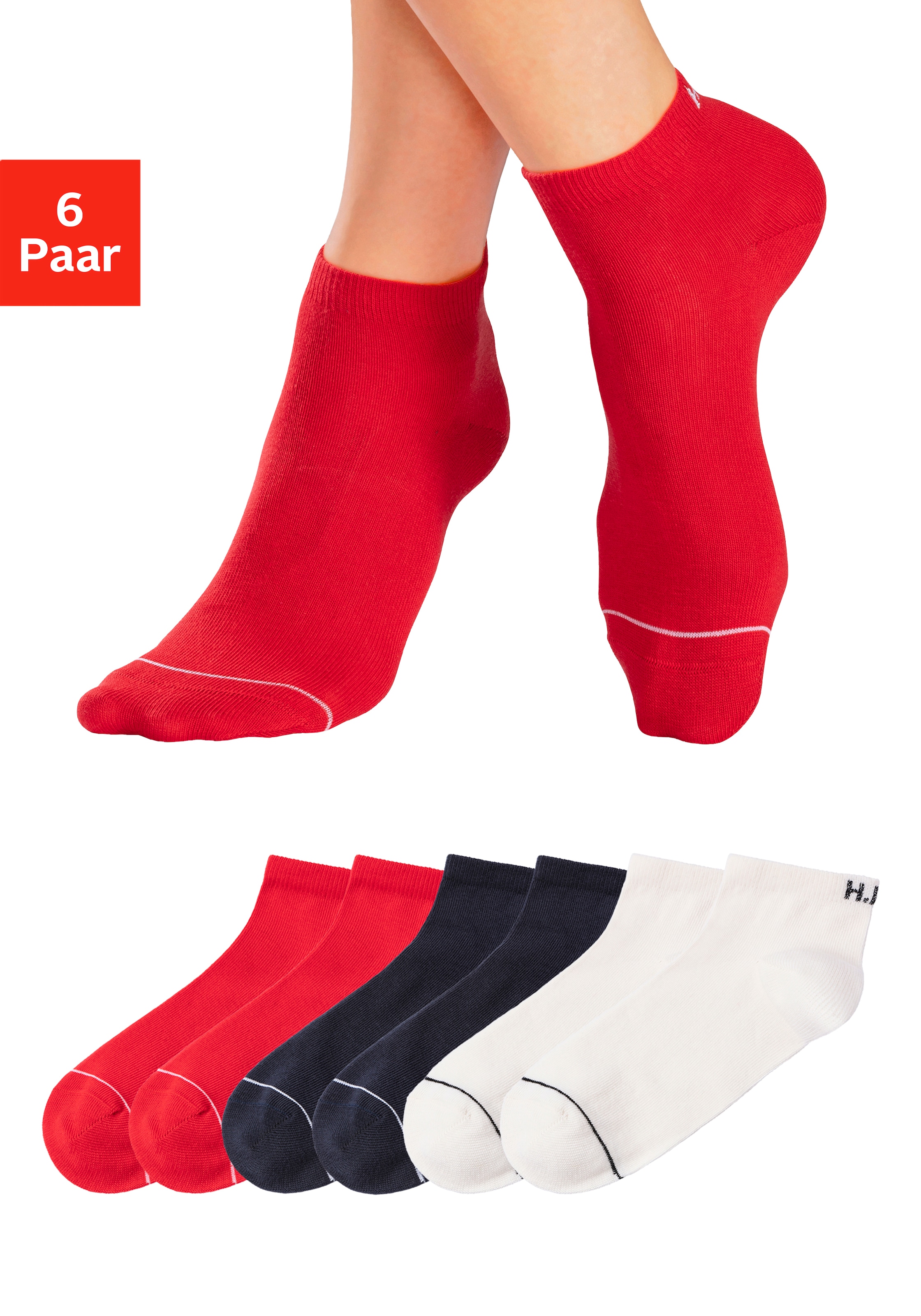 H.I.S Kurzsocken, (6 Paar), mit glitzerndem Markenlogo