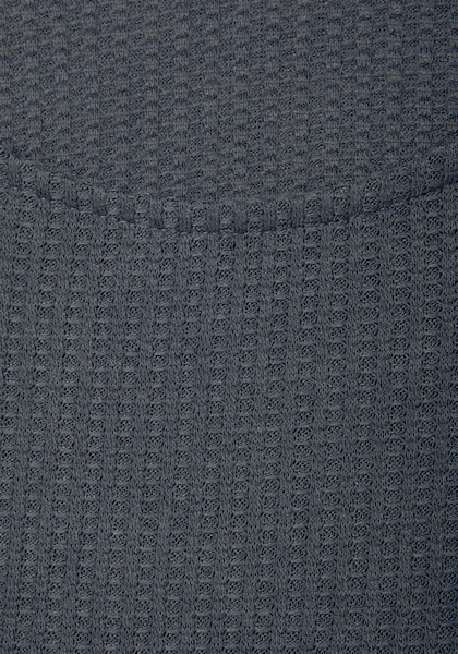 LASCANA Langarmshirt, in modischer Pique-Optik