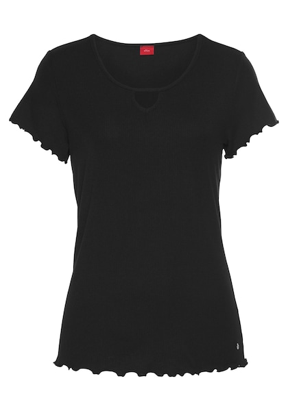 s.Oliver T-Shirt, aus geripptem Stoff mit Kräuselsäumen » LASCANA |  Bademode, Unterwäsche & Lingerie online kaufen