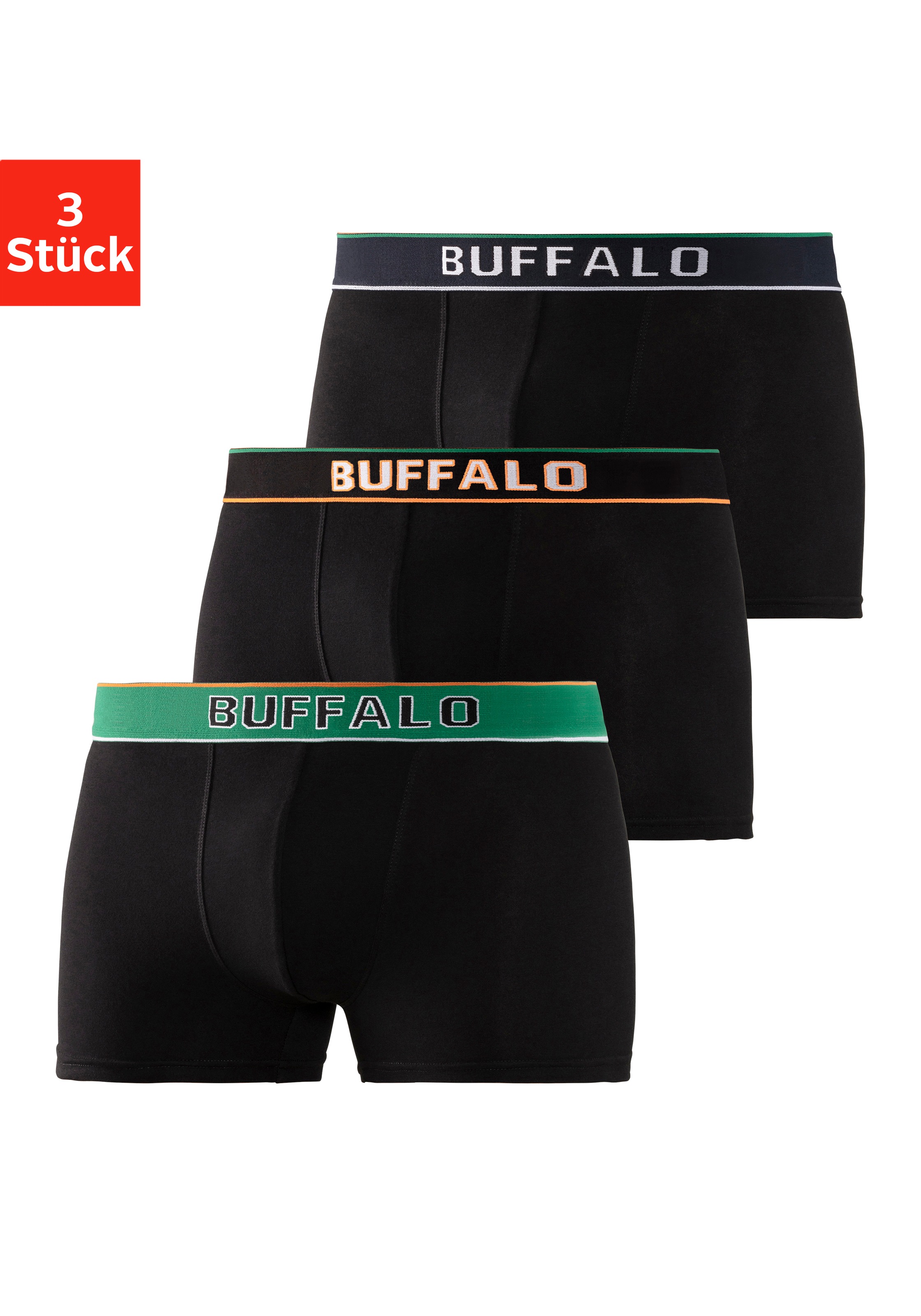 Buffalo Boxer, (Packung, 3 Design im online Webbund College » | Unterwäsche kaufen St.), LASCANA Lingerie & Bademode