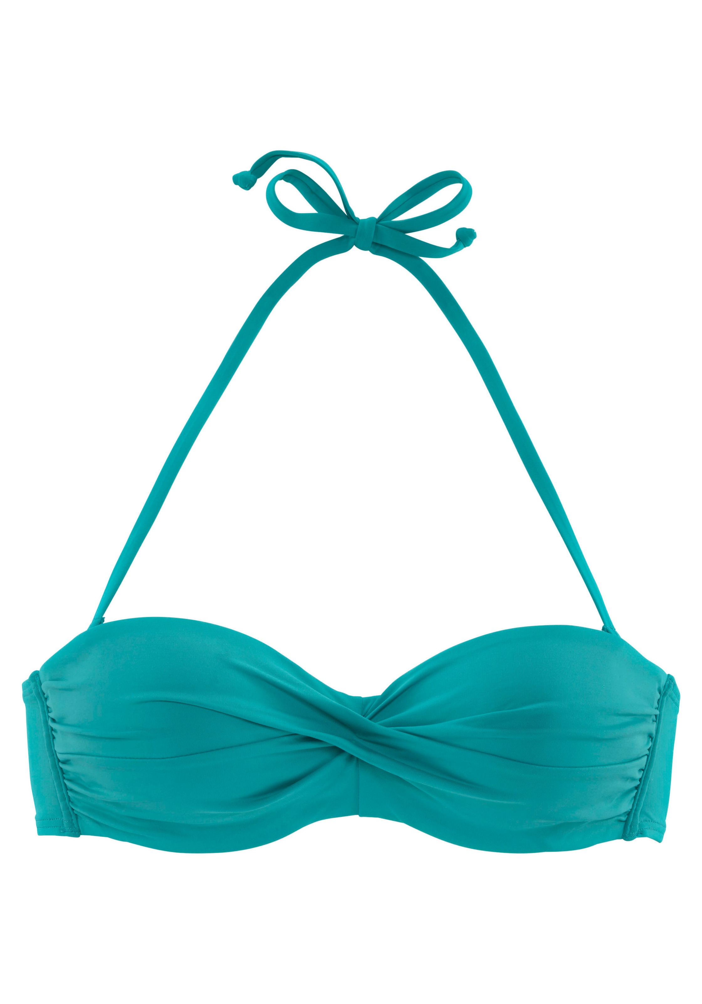 s.Oliver Bandeau-Bikini-Top »Spain«, unifarben mit Wickeloptik