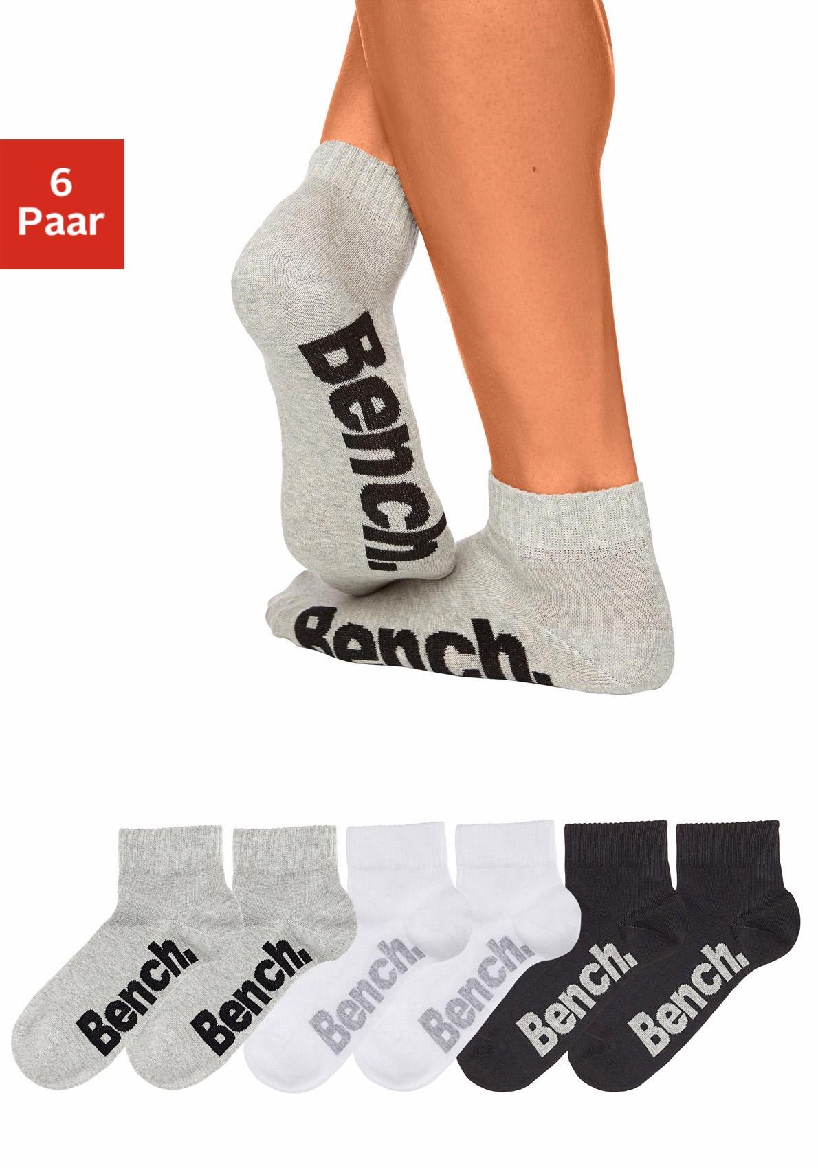 Bench. Kurzsocken, (Set, 6 Paar), mit komfortablem Rippbündchen