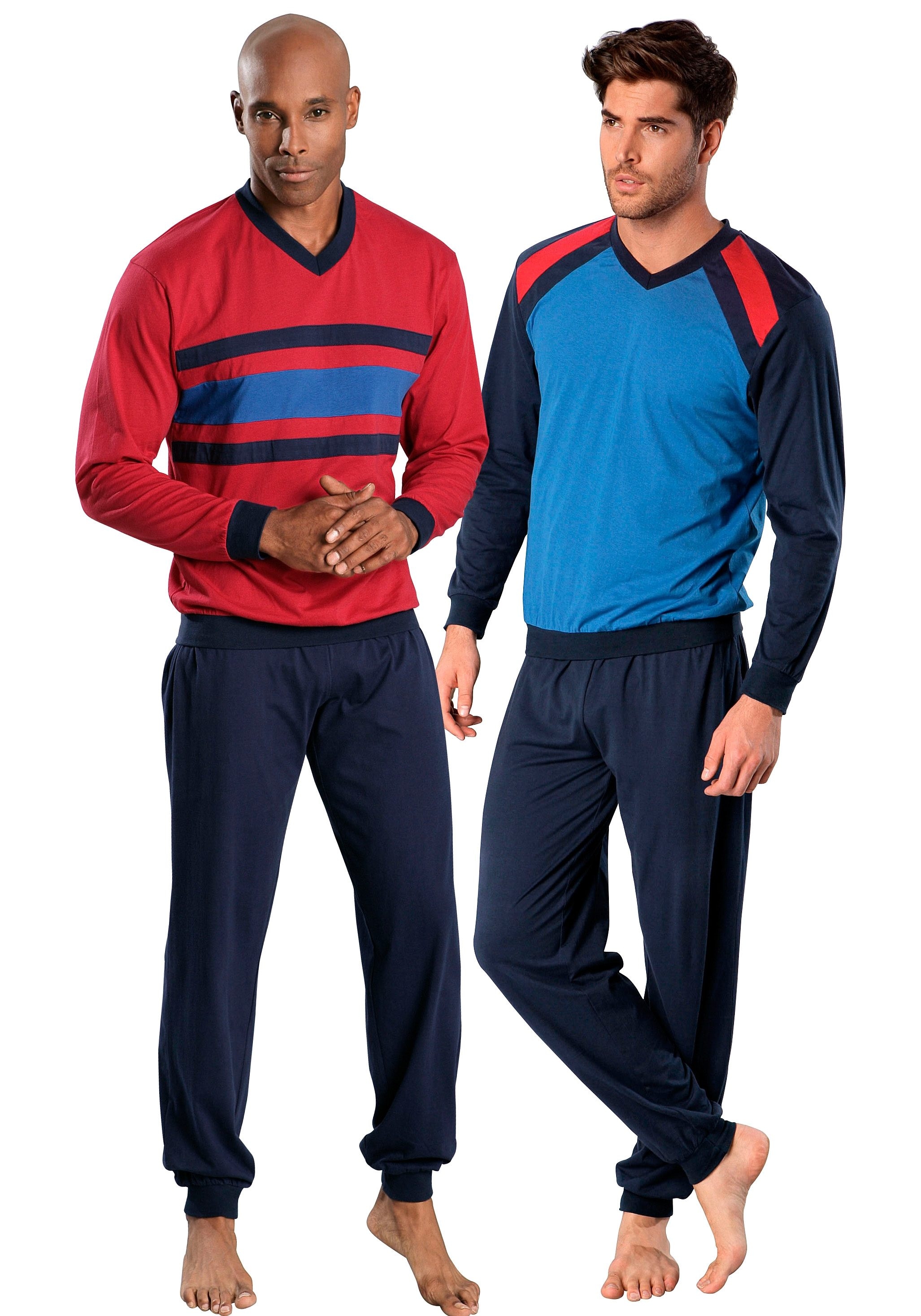 le jogger® Pyjama, (Packung, 4 tlg., 2 Stück), in langer Form