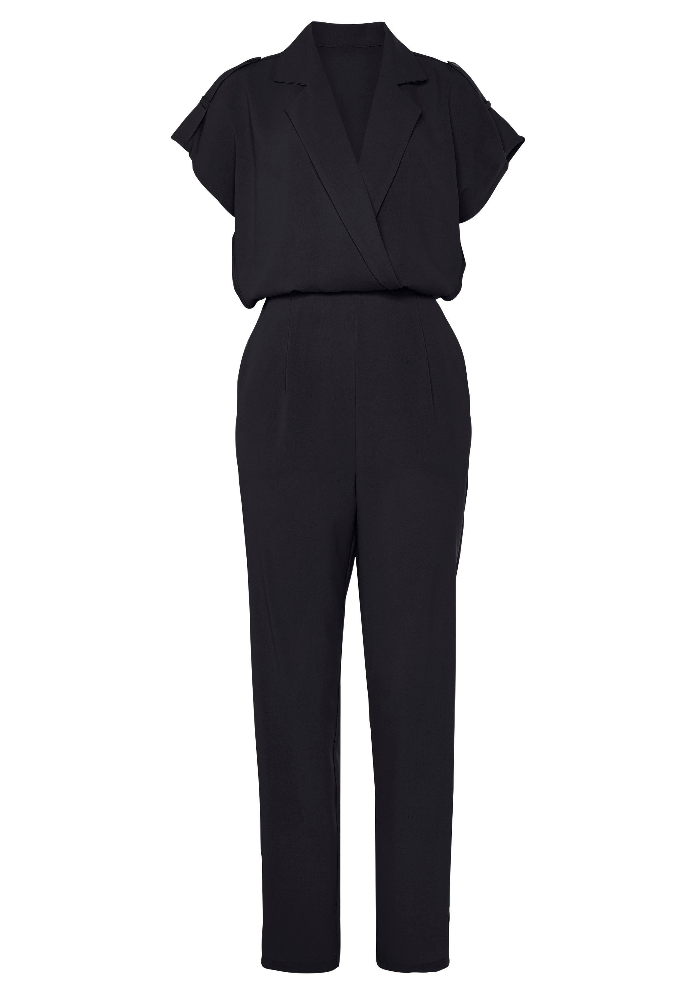LASCANA Overall, mit Reverskragen und kurzen Ärmeln, eleganter Jumpsuit, casual-chic