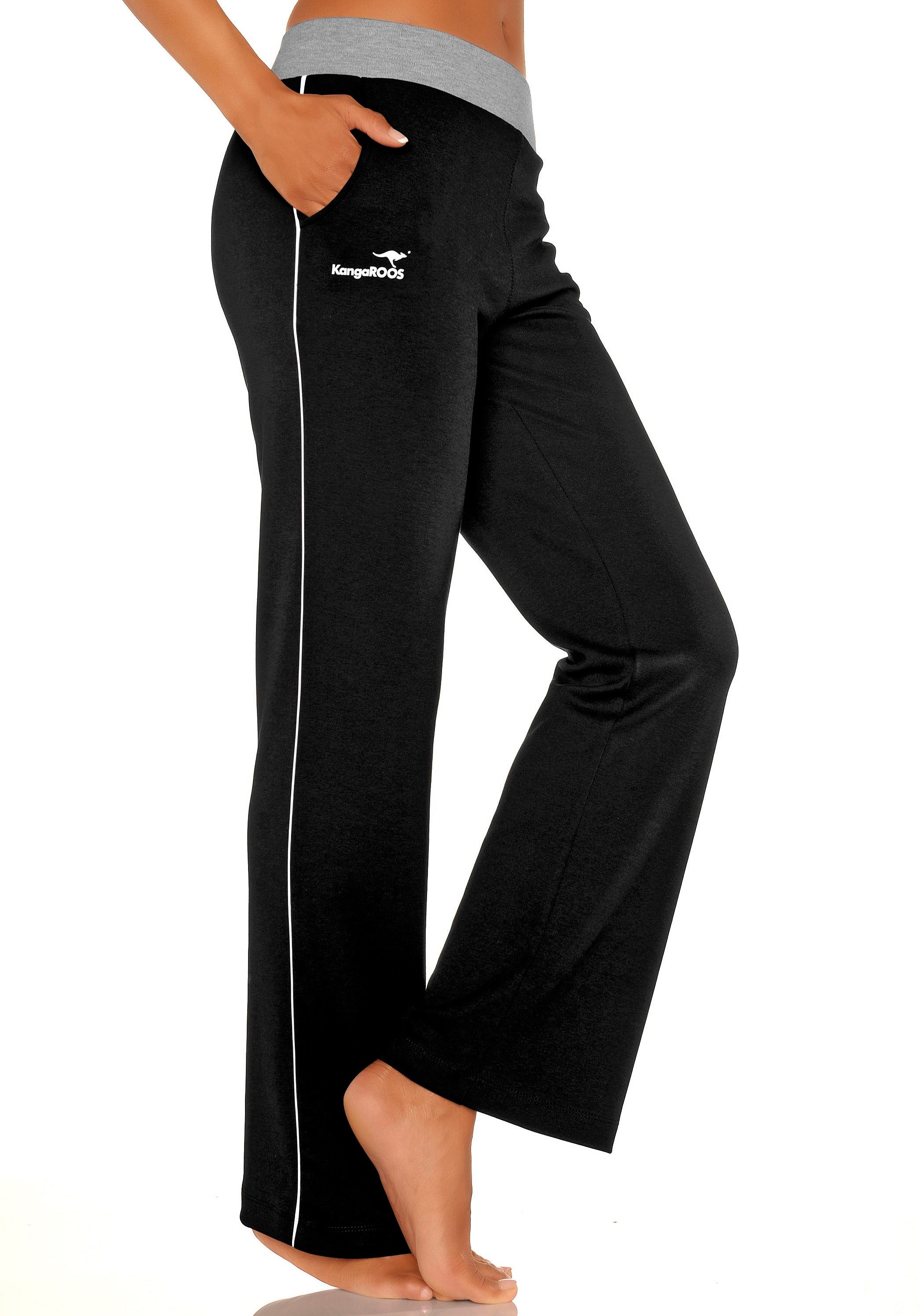 KangaROOS Relaxhose, mit breitem Bund, Loungewear, Loungeanzug