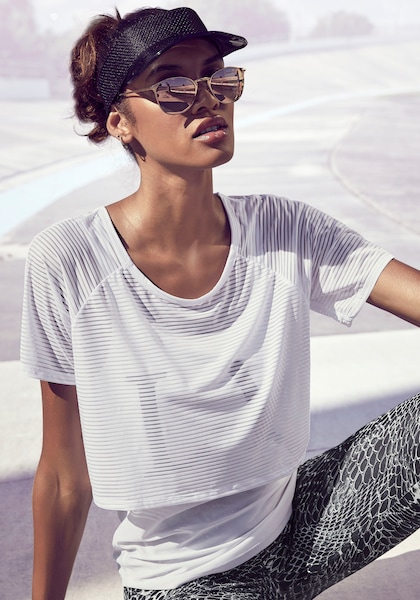 LASCANA ACTIVE Funktionsshirt »Digital Mauve«, 2 in 1 T-Shirt im Layer- Design » LASCANA | Bademode, Unterwäsche & Lingerie online kaufen