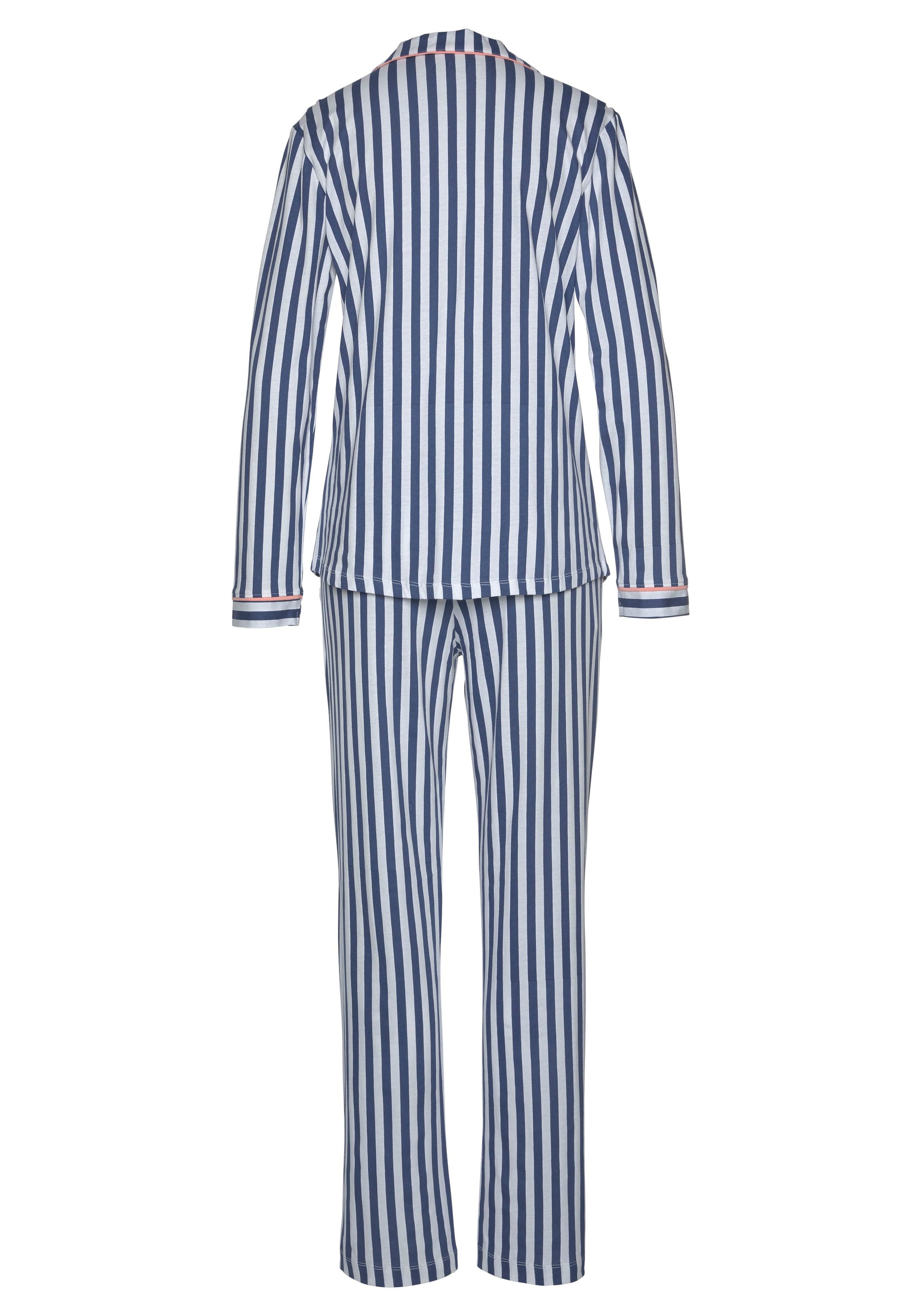 H.I.S Pyjama, (2 tlg., 1 Stück), in klassischem Schnitt mit Streifenmuster  » LASCANA | Bademode, Unterwäsche & Lingerie online kaufen