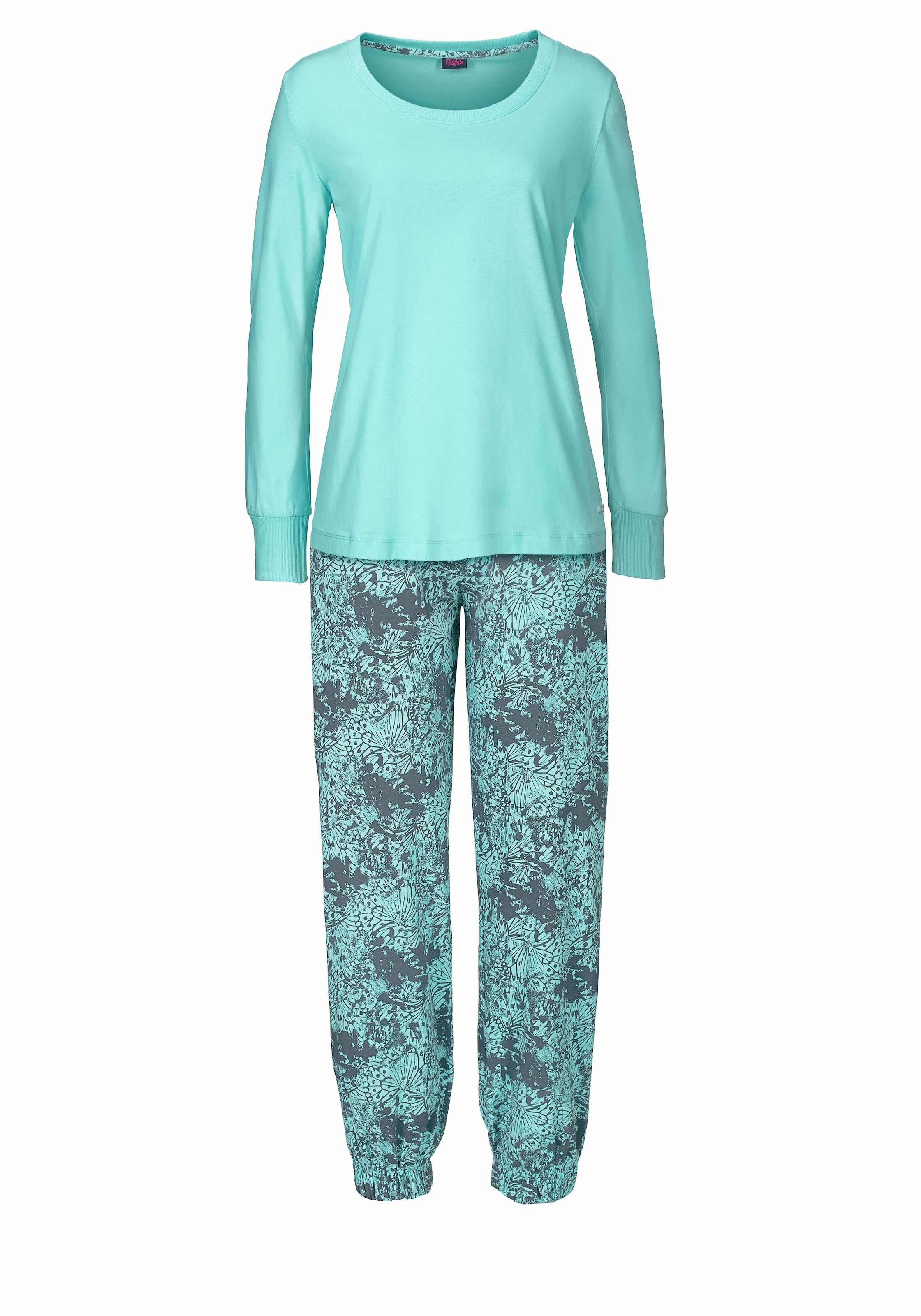 Buffalo Pyjama, Lingerie 1 tlg., » online LASCANA Unterwäsche gemusterter & | Hose kaufen (2 Stück), Bademode, Langarmshirt passendem und mit