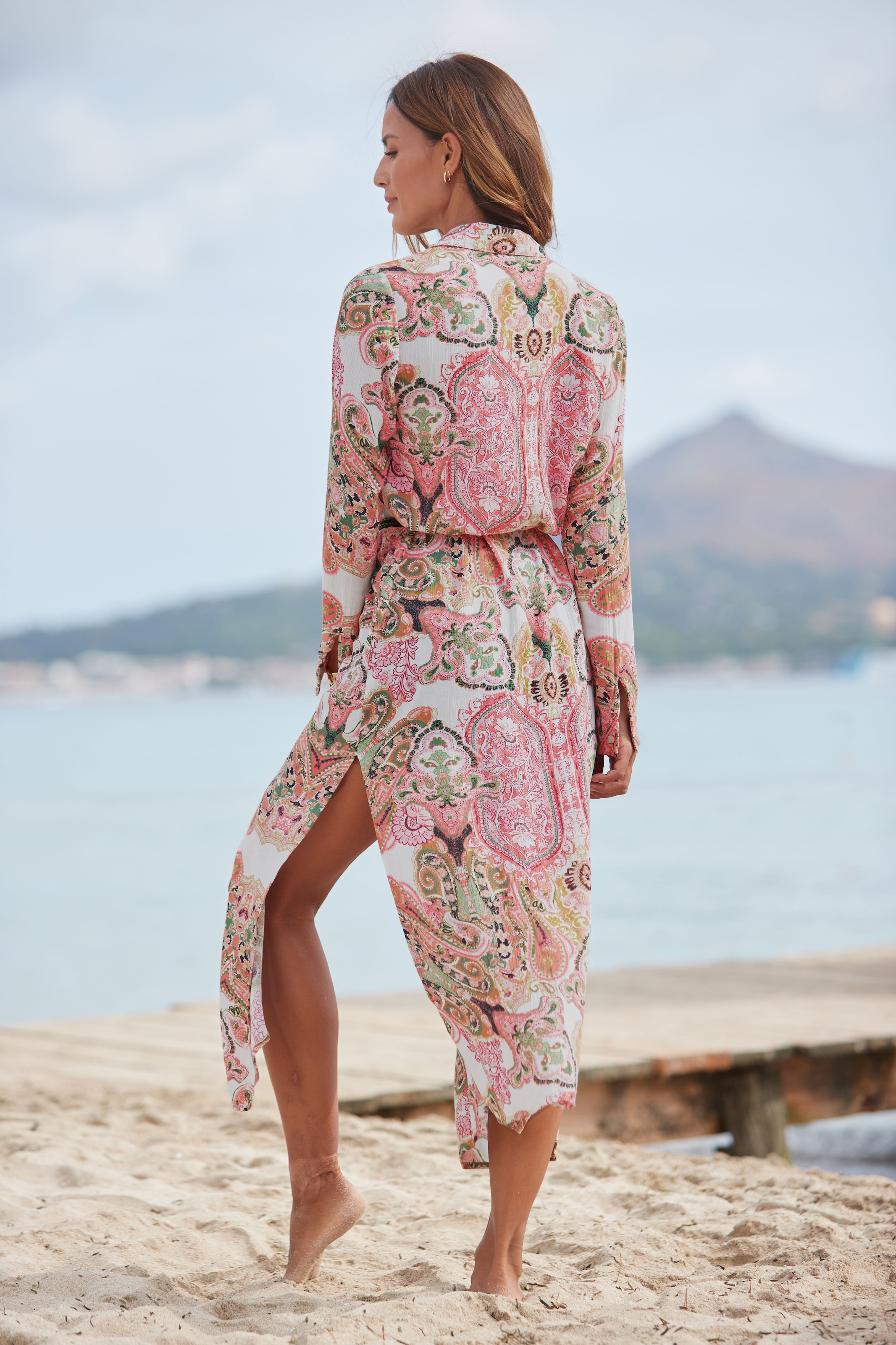 kaufen Unterwäsche » online Bademode, Lingerie & | gekreppter LASCANA Hemdblusenkleid, Viskose aus LASCANA