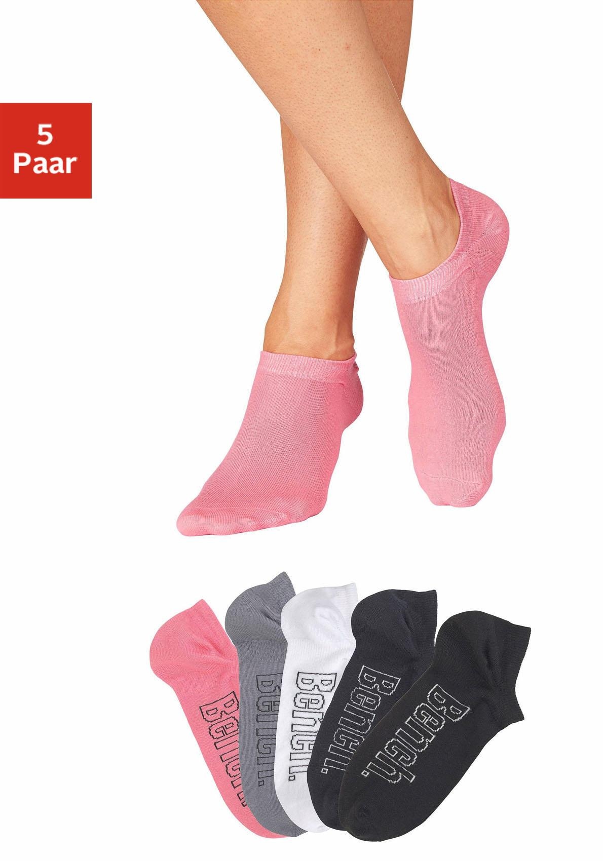 Bench. Sneakersocken, (5 Paar), für modische Sneaker-Schuhe
