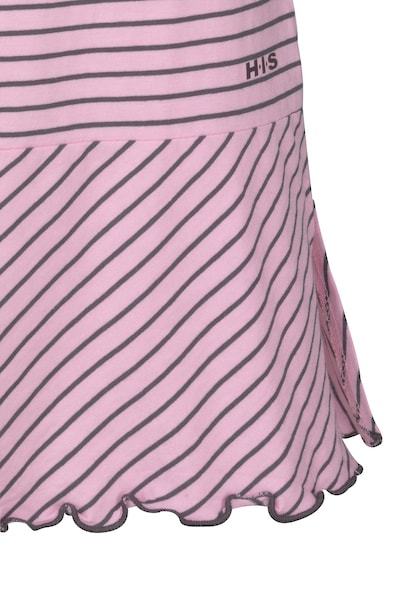 H.I.S Nachthemd, in süßem Streifenlook mit Kräuselrändern