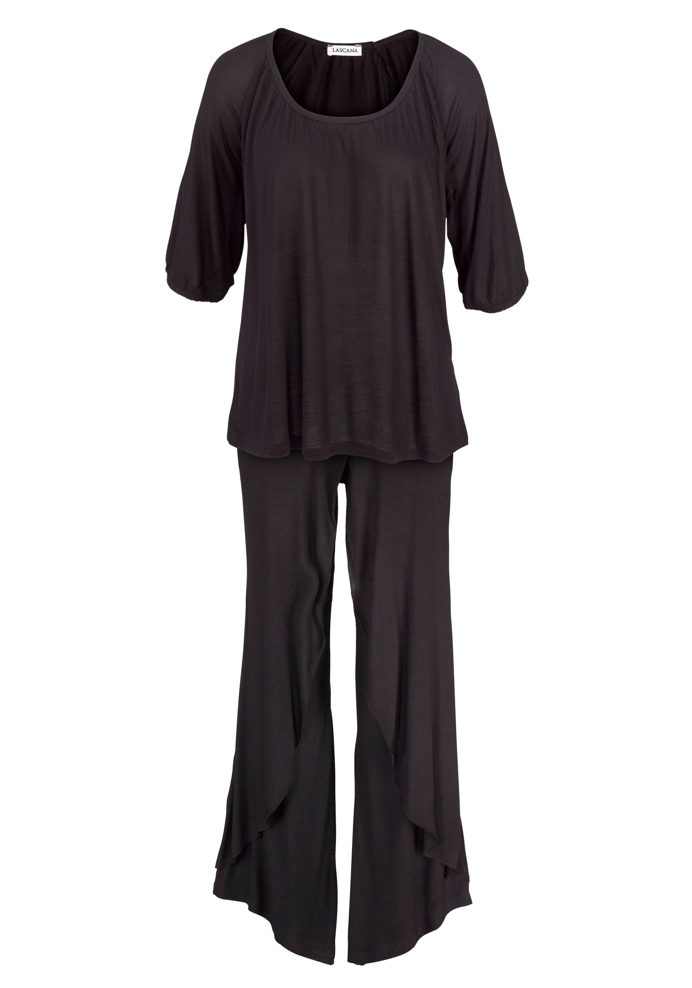 LASCANA Pyjama, (2 tlg., 1 Stück), in edler Layeroptik » LASCANA |  Bademode, Unterwäsche & Lingerie online kaufen
