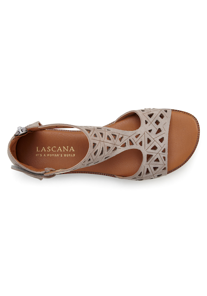 LASCANA Sandale, Sandalette, Sommerschuh aus hochwertigem Leder mit Cut-Outs