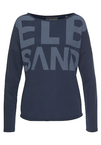 Elbsand Langarmshirt »Niola«, mit großem Frontprint, Longsleeve aus Baumwoll-Mix, sportlich-casual