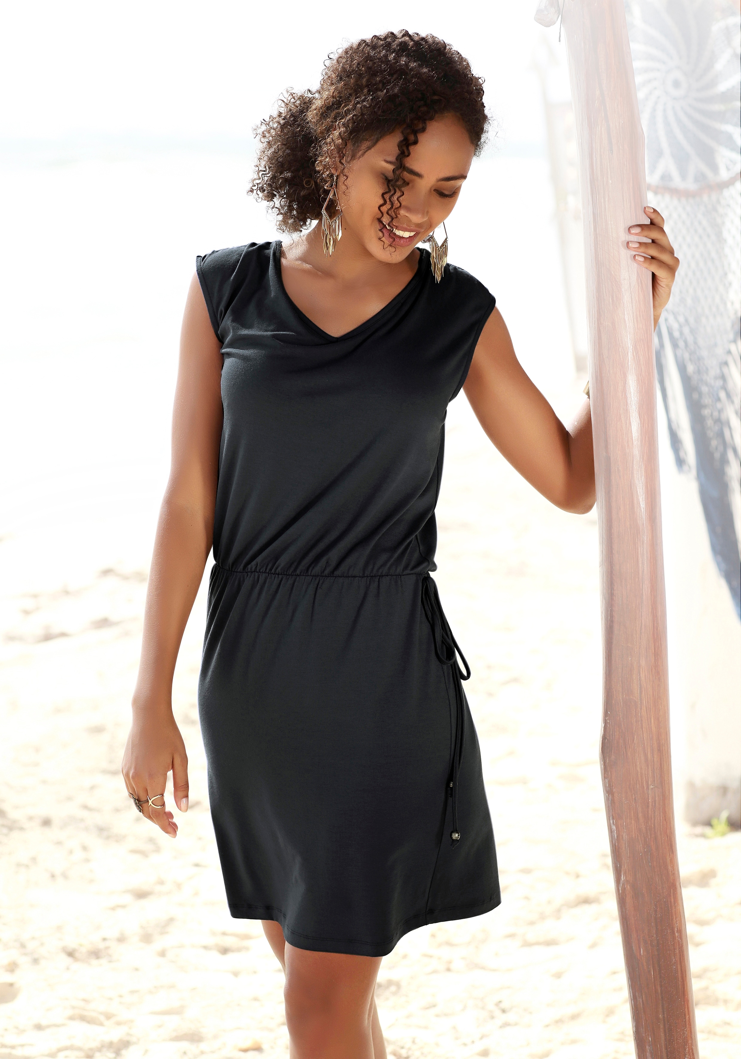 LASCANA Jerseykleid, mit Zierband am Rücken » LASCANA | Bademode,  Unterwäsche & Lingerie online kaufen