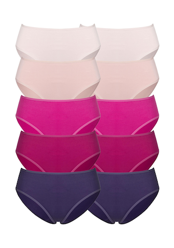 petite fleur Jazz-Pants Slips, (10er-Pack), in frischen Uni-Farben