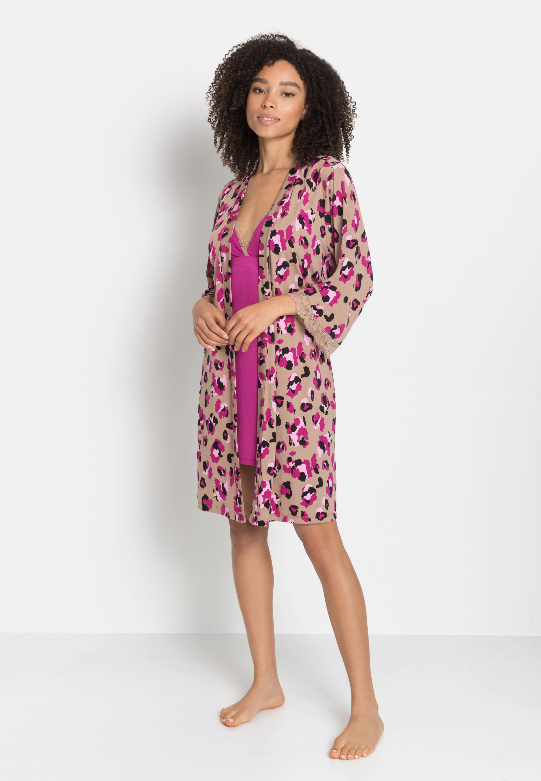 LASCANA Kimono, (1 » & Unterwäsche Lingerie kaufen LASCANA | Bademode, St.), Spitzendetails schönen online mit