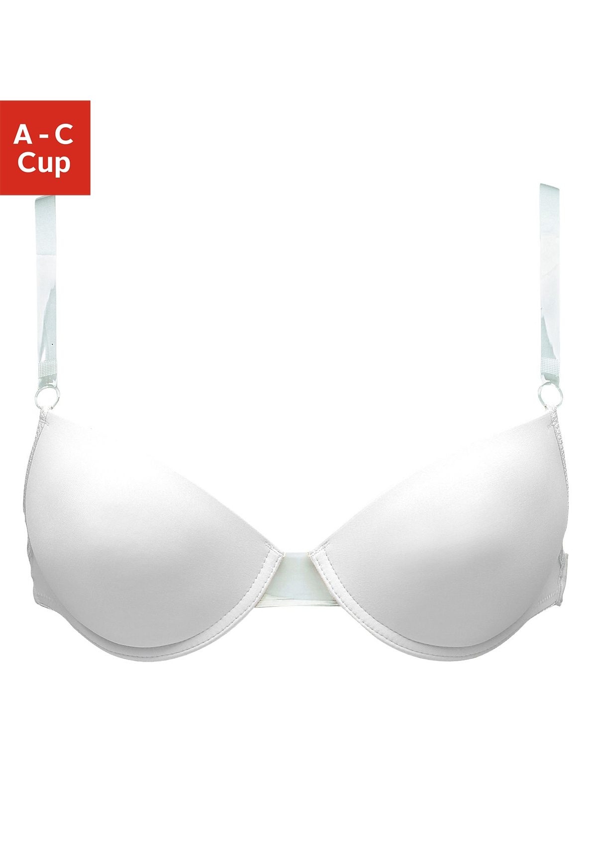 Abracada Bra Push-up-BH, mit Bügel, mit transparenten Trägern und Rücken