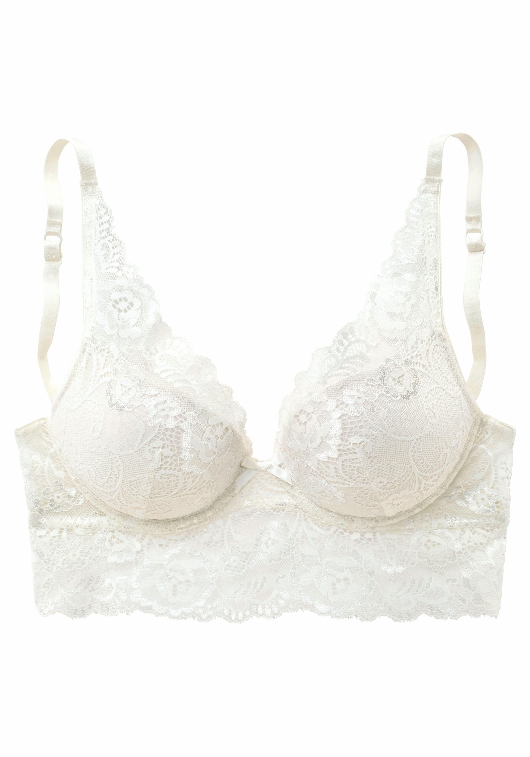 LASCANA Bustier, Push-up-BH aus floraler Spitze, Dessous » LASCANA