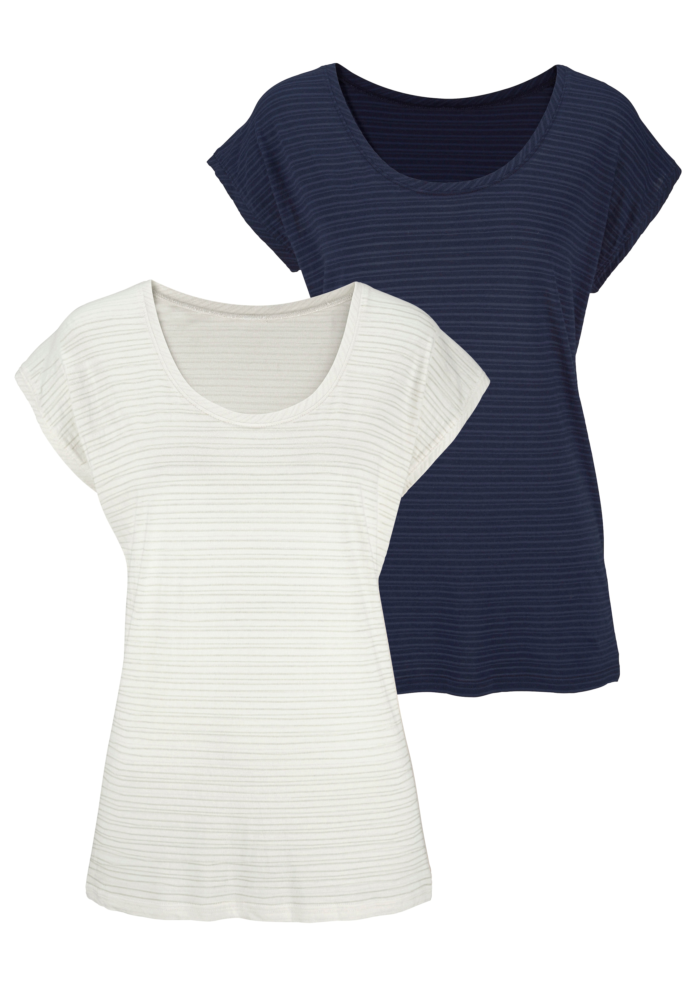 Beachtime T-Shirt, (2er-Pack), mit feinen | online LASCANA & » kaufen Unterwäsche Streifen Bademode, Lingerie