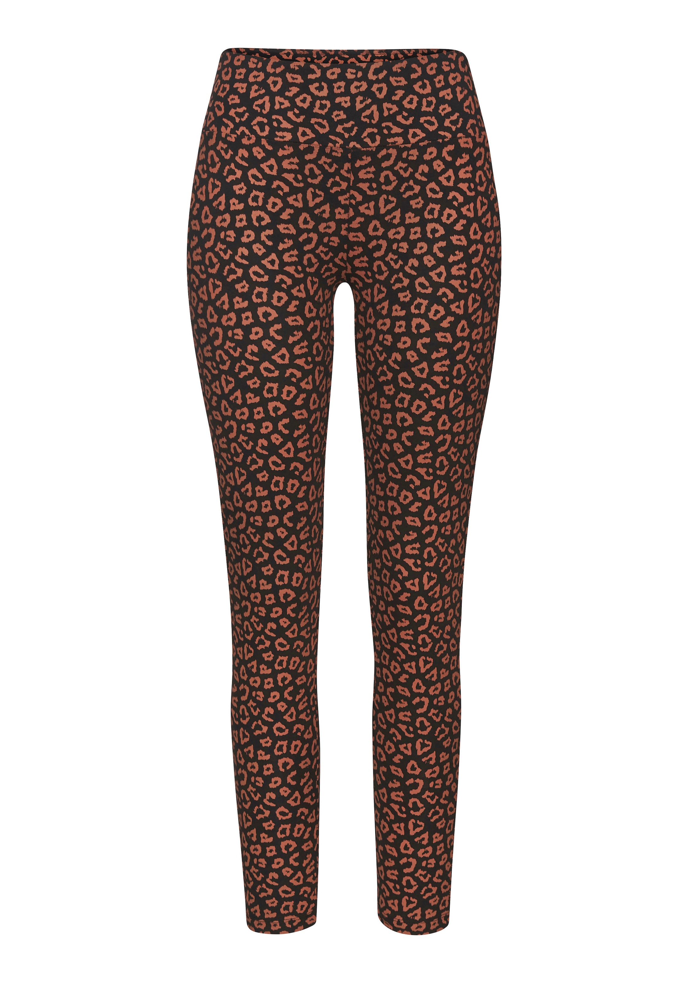 LASCANA Leggings »/Sweatleggings«, mit breitem Bündchen im Leo-Print