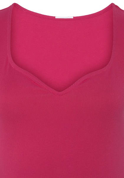 Vivance T-Shirt, (2er-Pack), mit herzförmigen Dekolleté