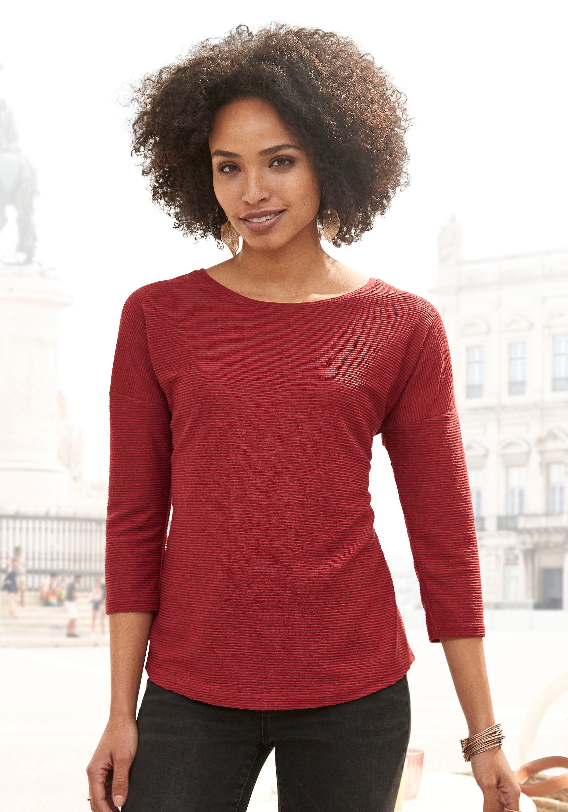 Vivance 3/4-Arm-Shirt, aus strukturierter Qualität Unterwäsche LASCANA online » & Lingerie kaufen | Bademode