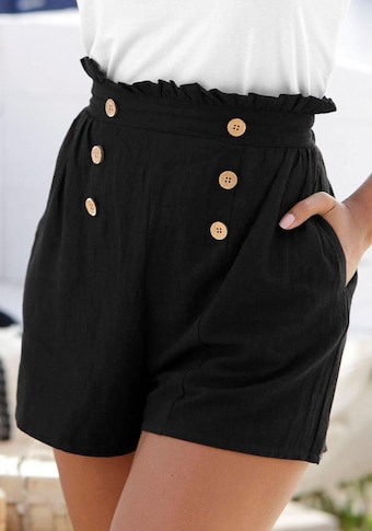 LASCANA Shorts, im Paperbag-Look