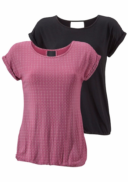 LASCANA T-Shirt, (Packung, 2er-Pack), mit modischem Cut-out im Nacken »  LASCANA | Bademode, Unterwäsche & Lingerie online kaufen