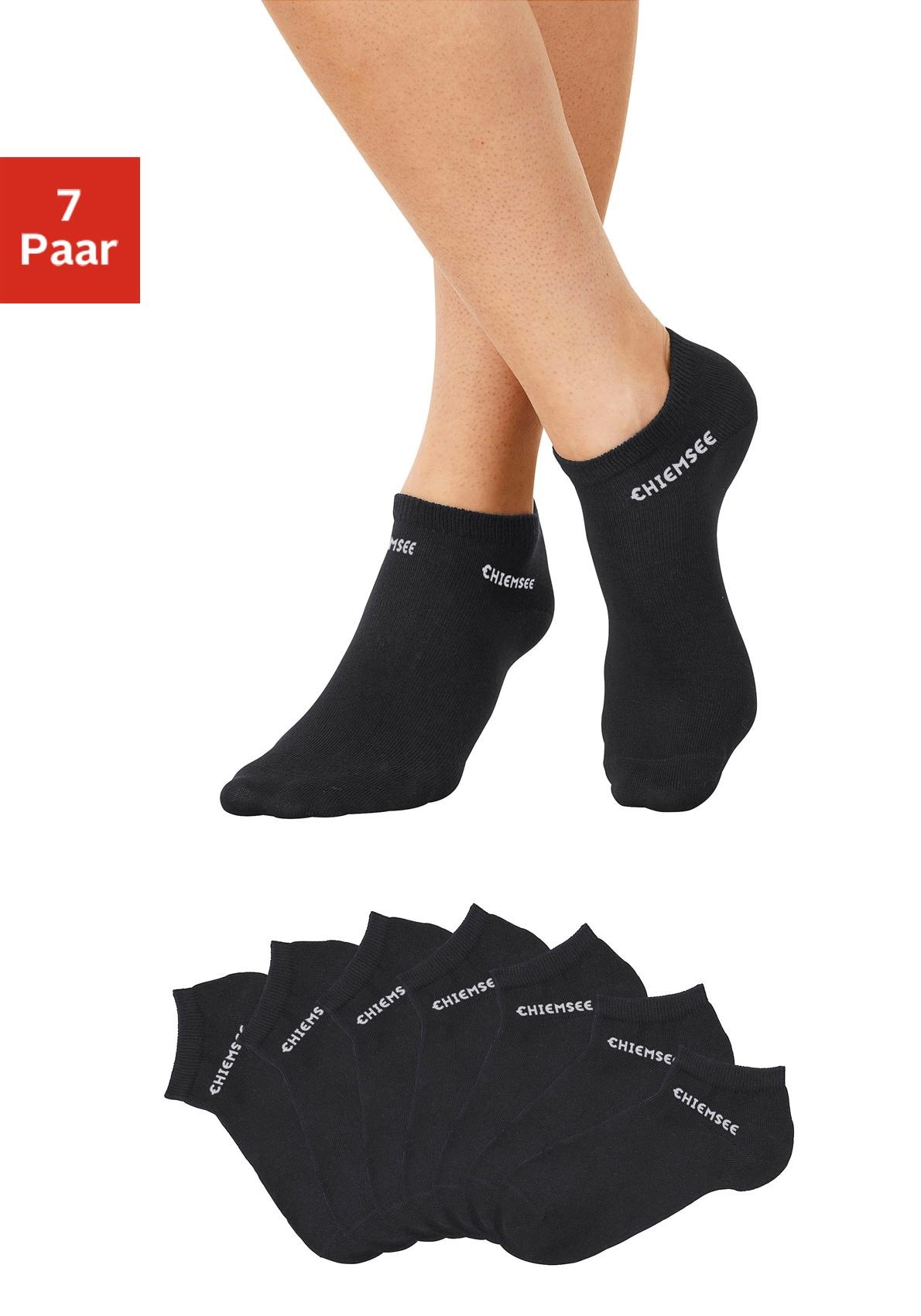 Chiemsee Sneakersocken, (Set, 7 Paar), mit eingestricktem Schriftzug