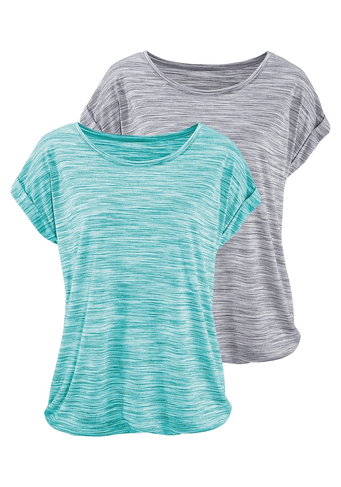 mit Struktureffekt farbigem online & » | Unterwäsche Beachtime T-Shirt, Bademode, Lingerie LASCANA kaufen (2er-Pack),