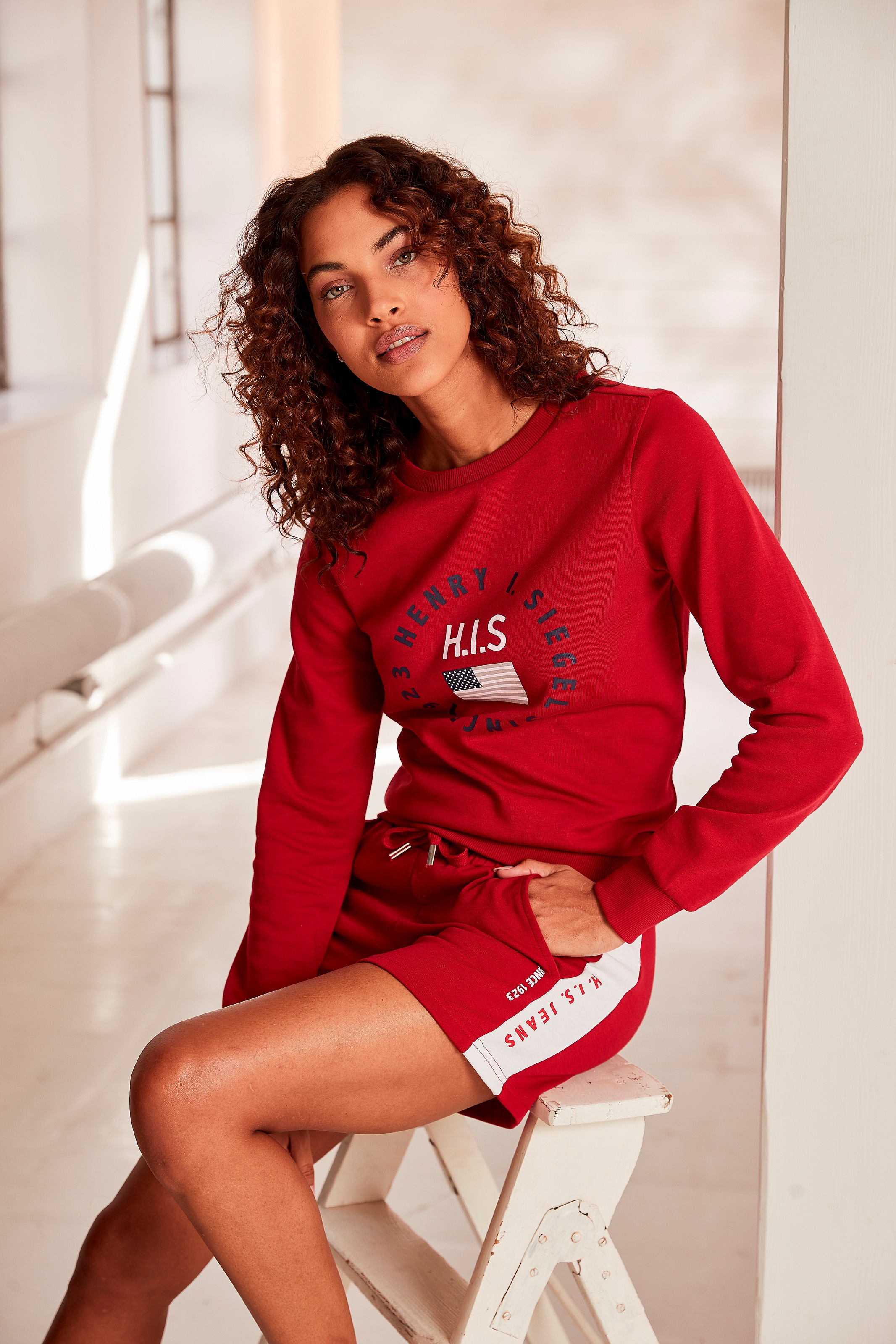& Unterwäsche H.I.S Sweatshirt, online mit Bademode, | Loungeanzug » kaufen LASCANA Lingerie Logodruck,