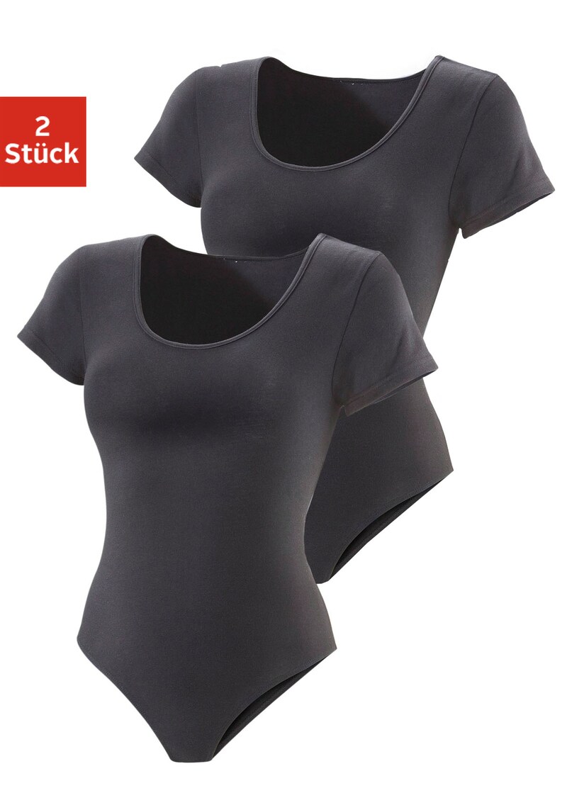 Vivance T-Shirt-Body, (2er-Pack), aus Baumwoll-Stretch-Qualität