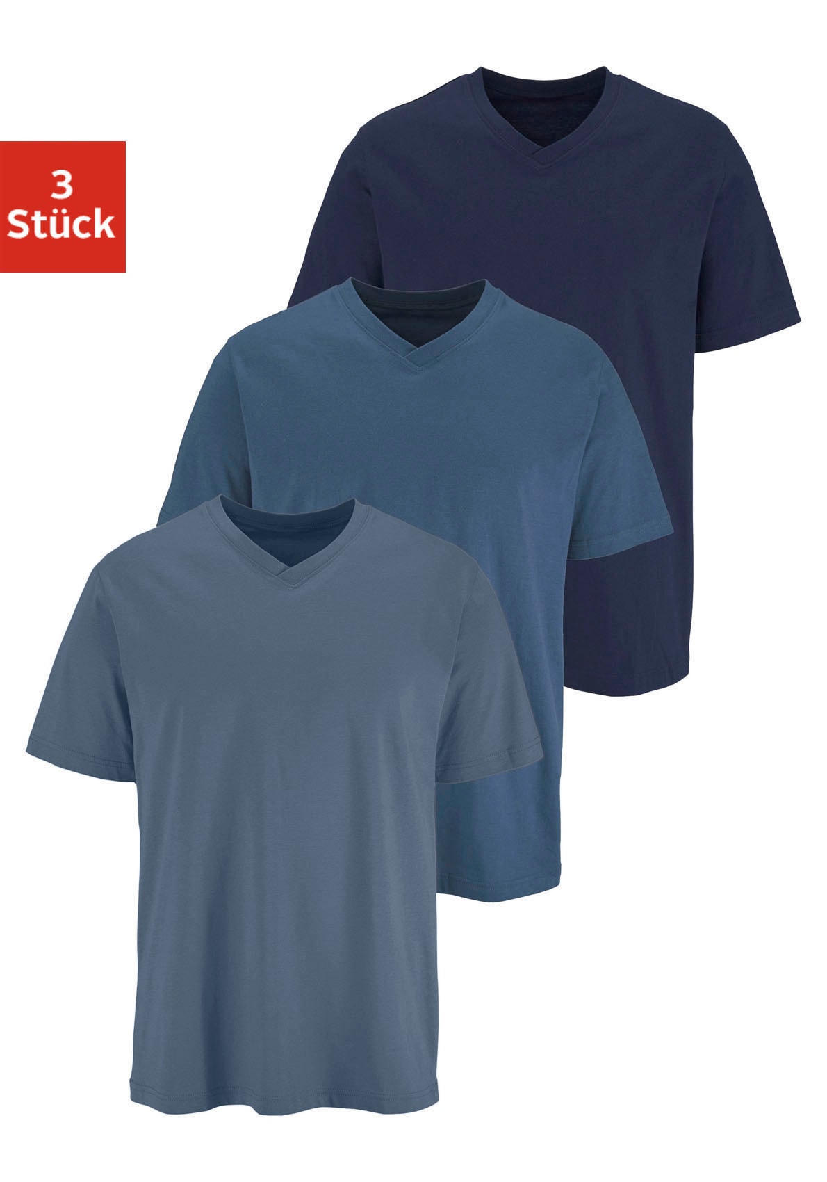 H.I.S Unterziehshirt, (Packung, & Unterhemd, » LASCANA Baumwolle, Bademode, St.), kaufen mit aus | Unterwäsche Lingerie 3 T-Shirt V-Ausschnitt online