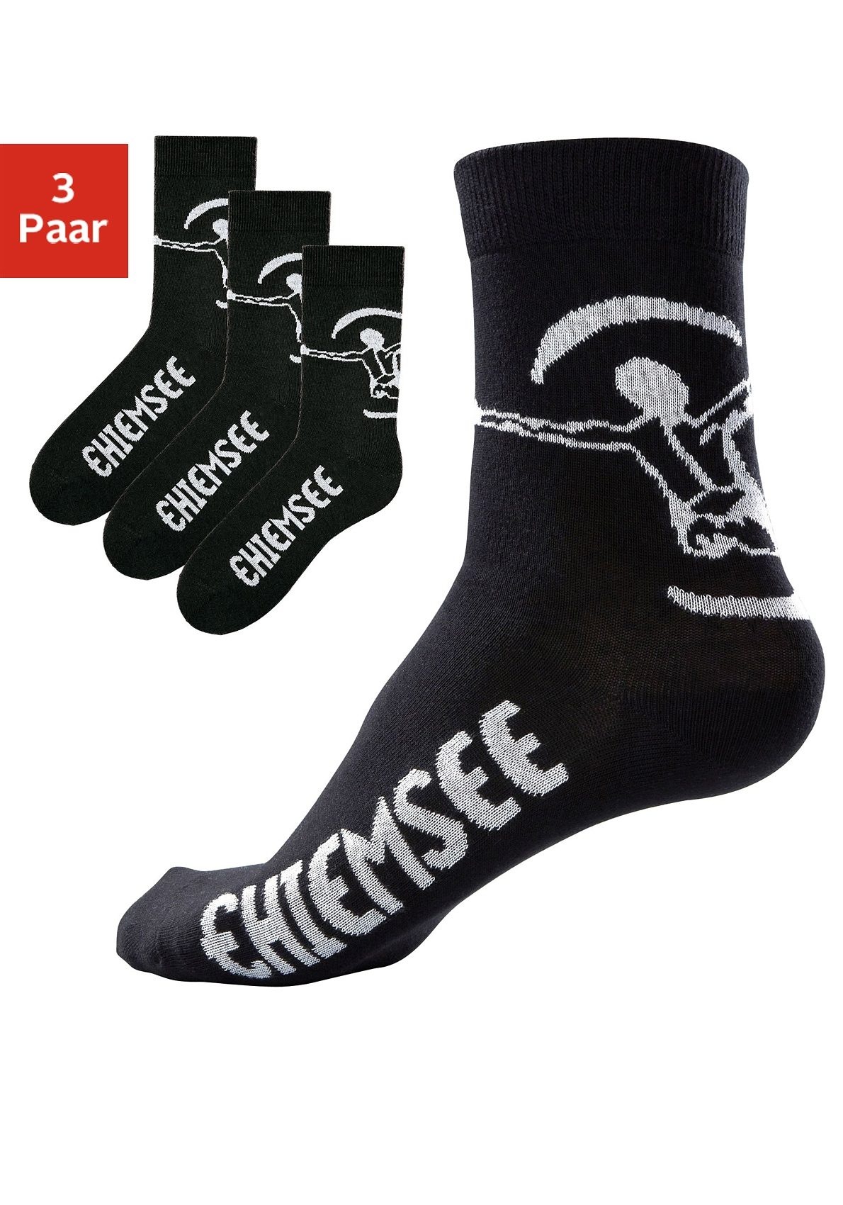 Chiemsee Freizeitsocken, (3 Paar), in pflegeleichter Markenqualität