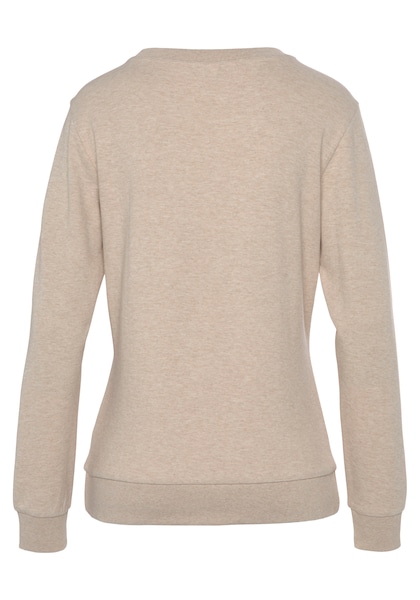 Bench. Loungewear Sweatshirt »-Loungeshirt«, mit glänzender Logostickerei, Loungewear, Loungeanzug