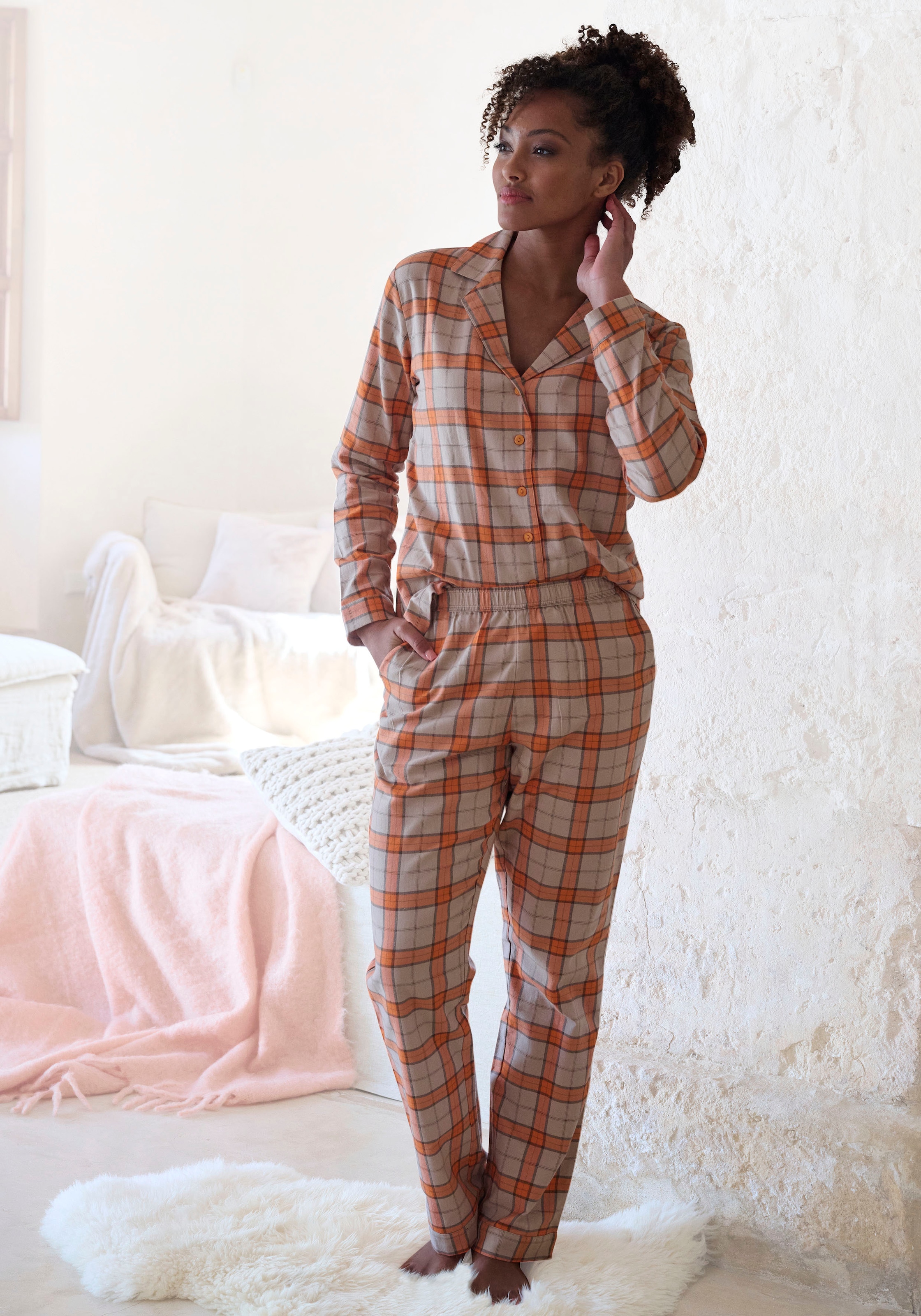 Vivance Dreams Pyjama, (2 tlg.), Bademode, Lingerie kaufen aus & Flanell Unterwäsche online » | kuschelig LASCANA weichem
