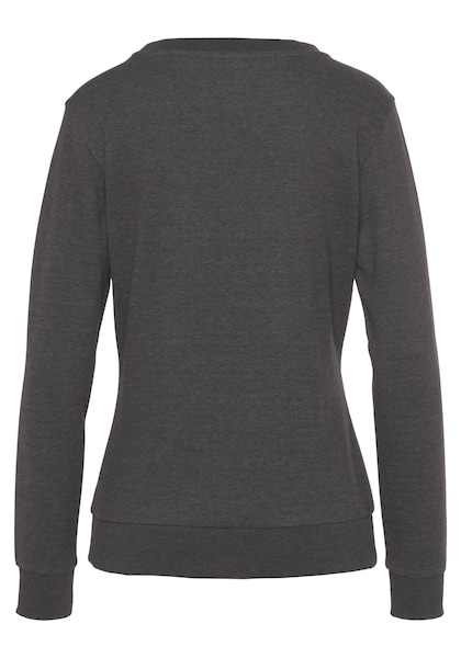 Bench. Loungewear Sweatshirt »-Loungeshirt«, mit glänzender Logostickerei, Loungewear, Loungeanzug