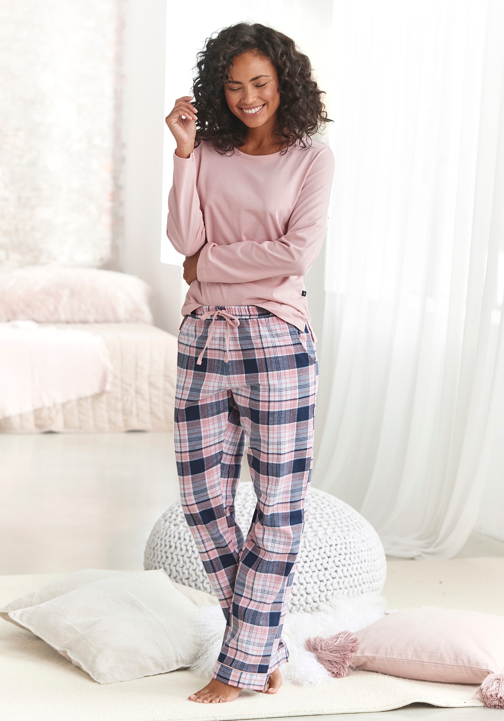 H.I.S Pyjama, (2 tlg., 1 | Schlafhose Stück), kaufen & mit » Bademode, LASCANA karierter Lingerie online Unterwäsche