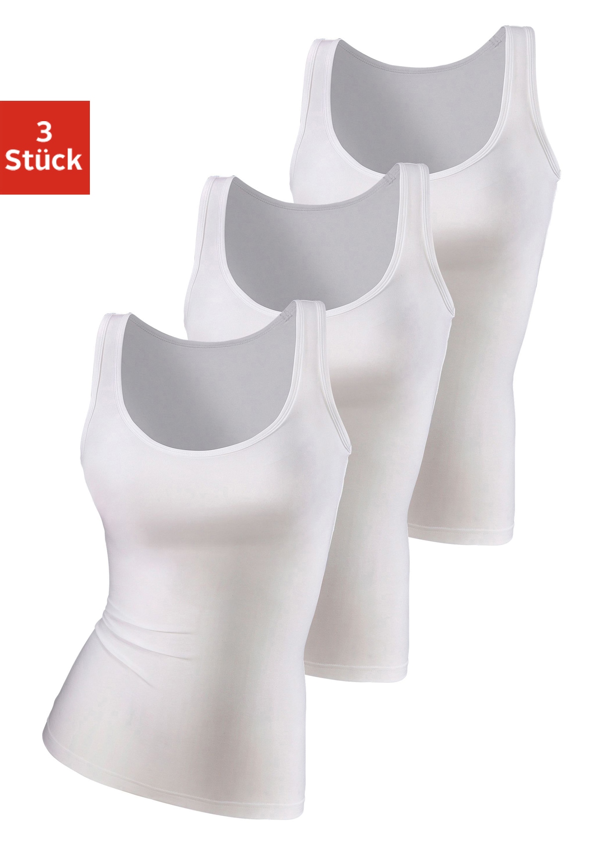 » Vivance 3er-Pack), weicher Bademode, kaufen Microfaser, Unterwäsche & aus online | active (Packung, LASCANA Unterhemd, Lingerie Unterziehshirt Tanktop,