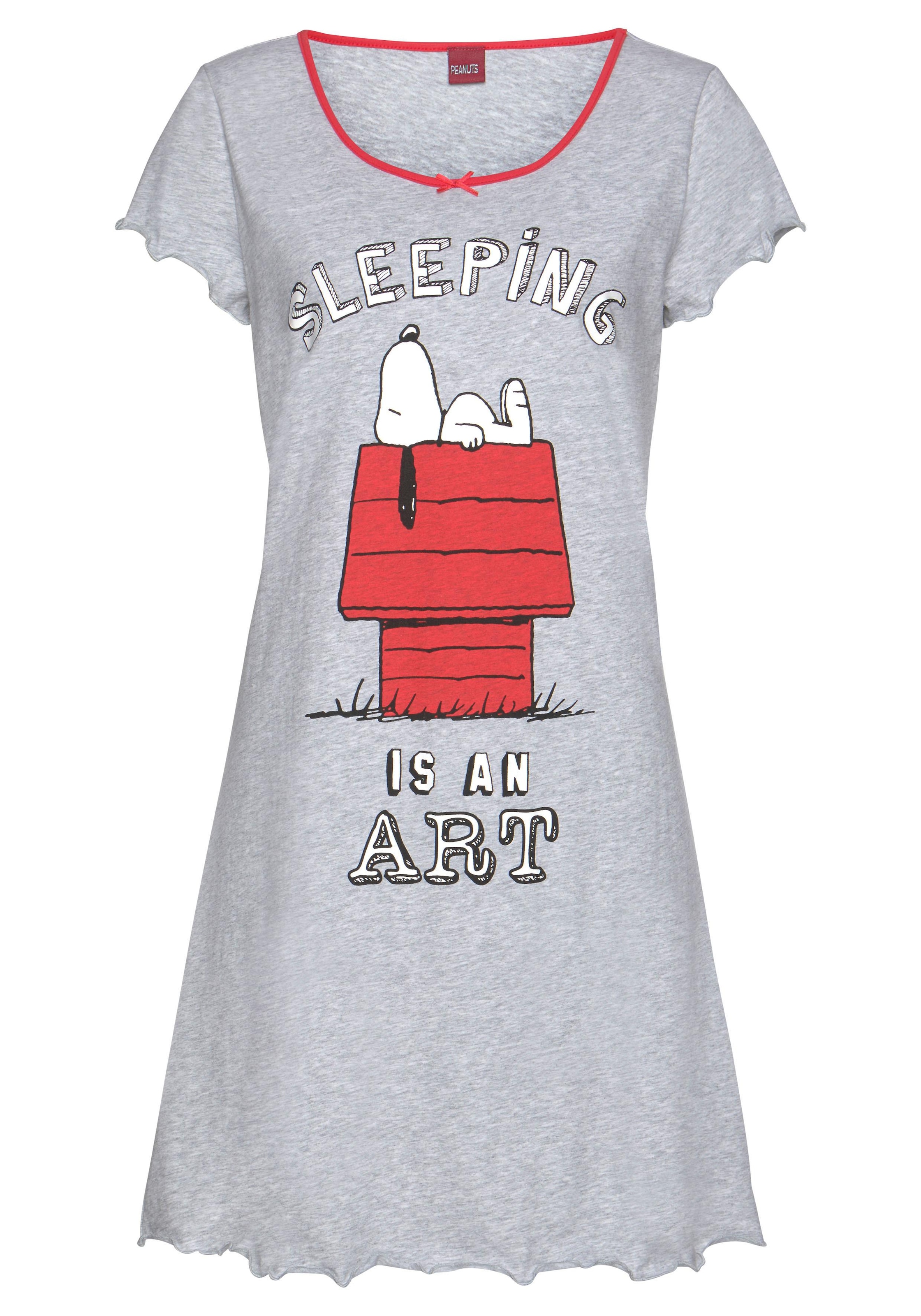 Peanuts Nachthemd, mit Snoopy-Print kaufen LASCANA kleiner & online | und Bademode, » Schleife Lingerie Unterwäsche
