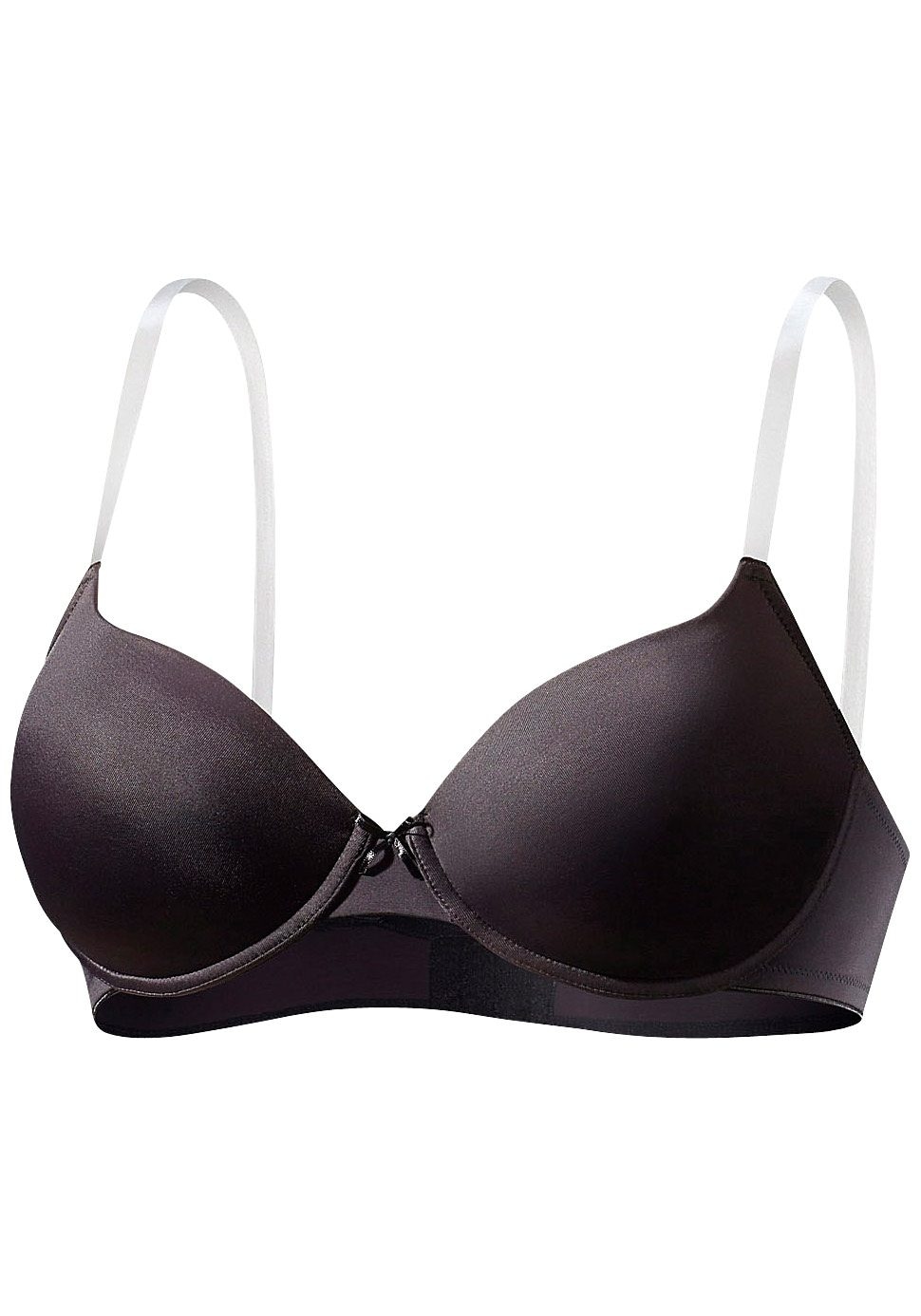 LASCANA Schalen-BH »Ela«, mit transparenten Trägern, perfect basic mit Bügel, Basic Dessous