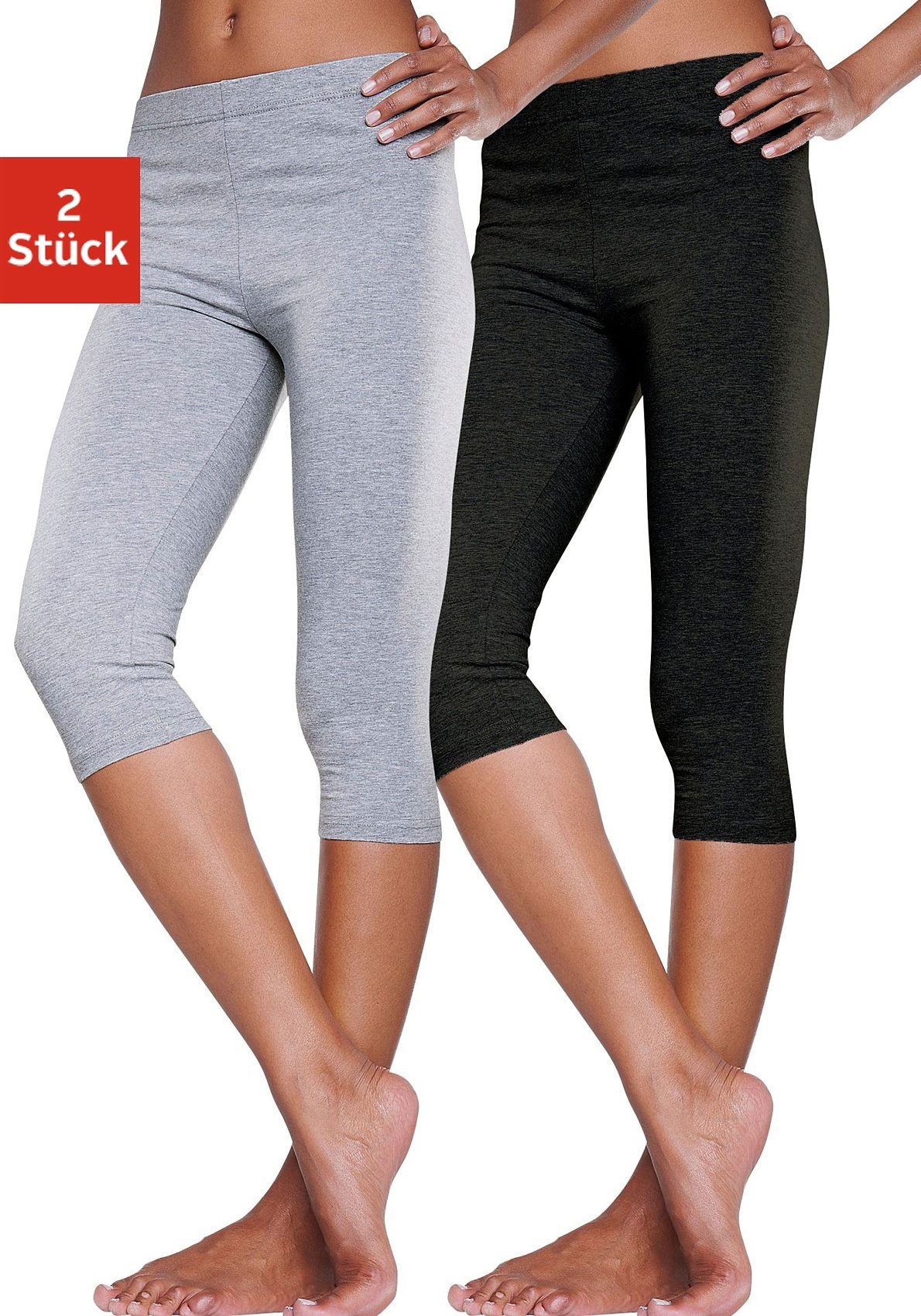 Vivance active Caprileggings, (2er-Pack), mit Gummibund, Loungewear »  LASCANA | Bademode, Unterwäsche & Lingerie online kaufen | Stretchhosen