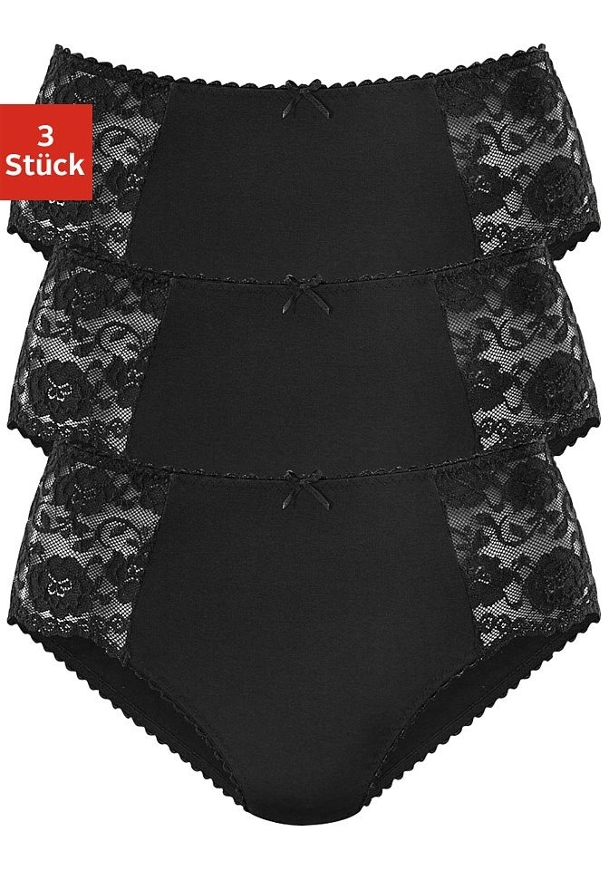 petite fleur Hüftslip, (Packung, 3 St.), aus elastischer Baumwoll-Qualität