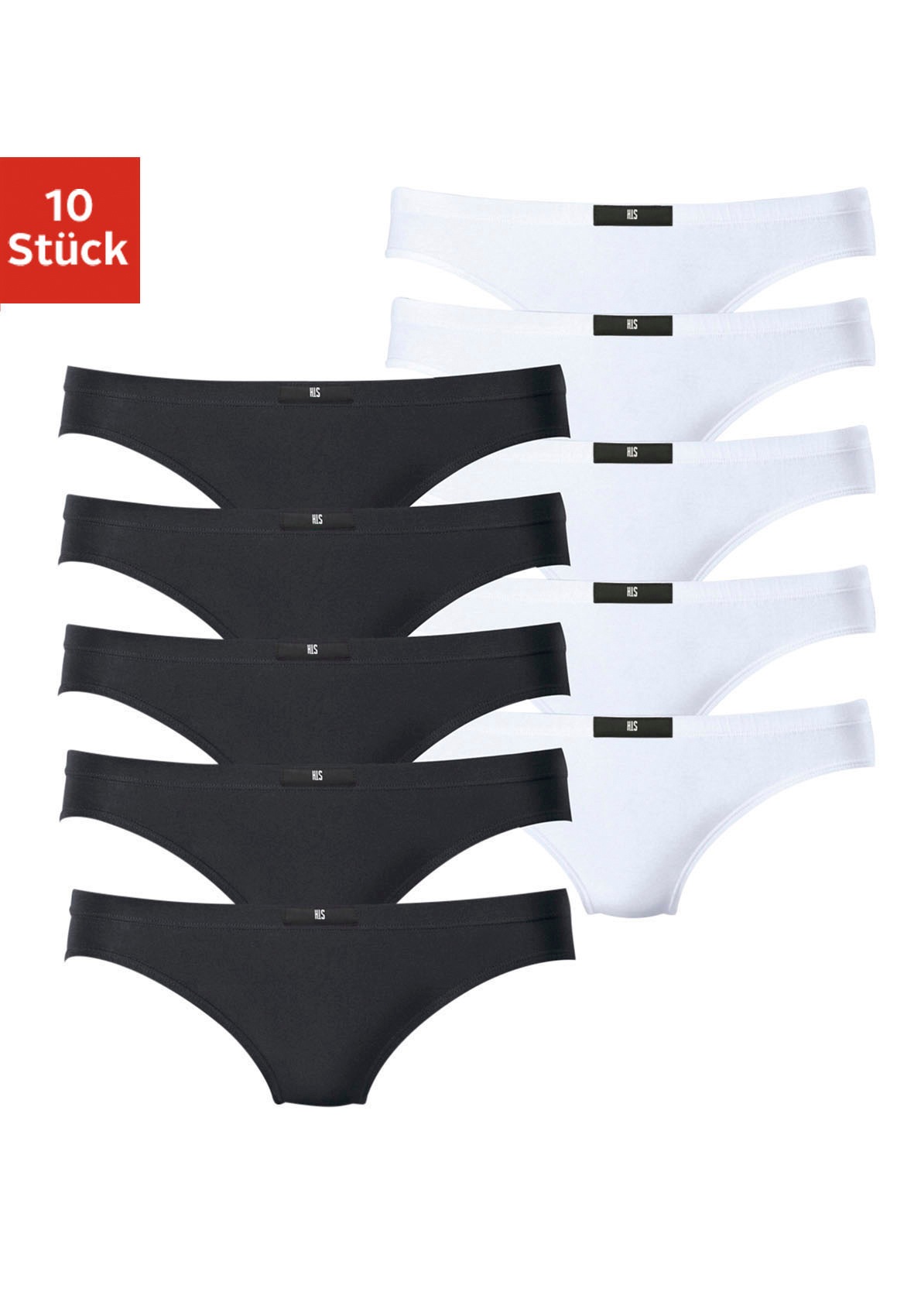 (Packung, LASCANA » Baumwoll-Qualität 10 Bademode, Lingerie online | Unterwäsche St.), String, elastischer kaufen H.I.S aus &