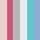 1 x weiß, 1 x rosa, 1 x pink, 1 x mint, 1 x blau, 1 x grau
