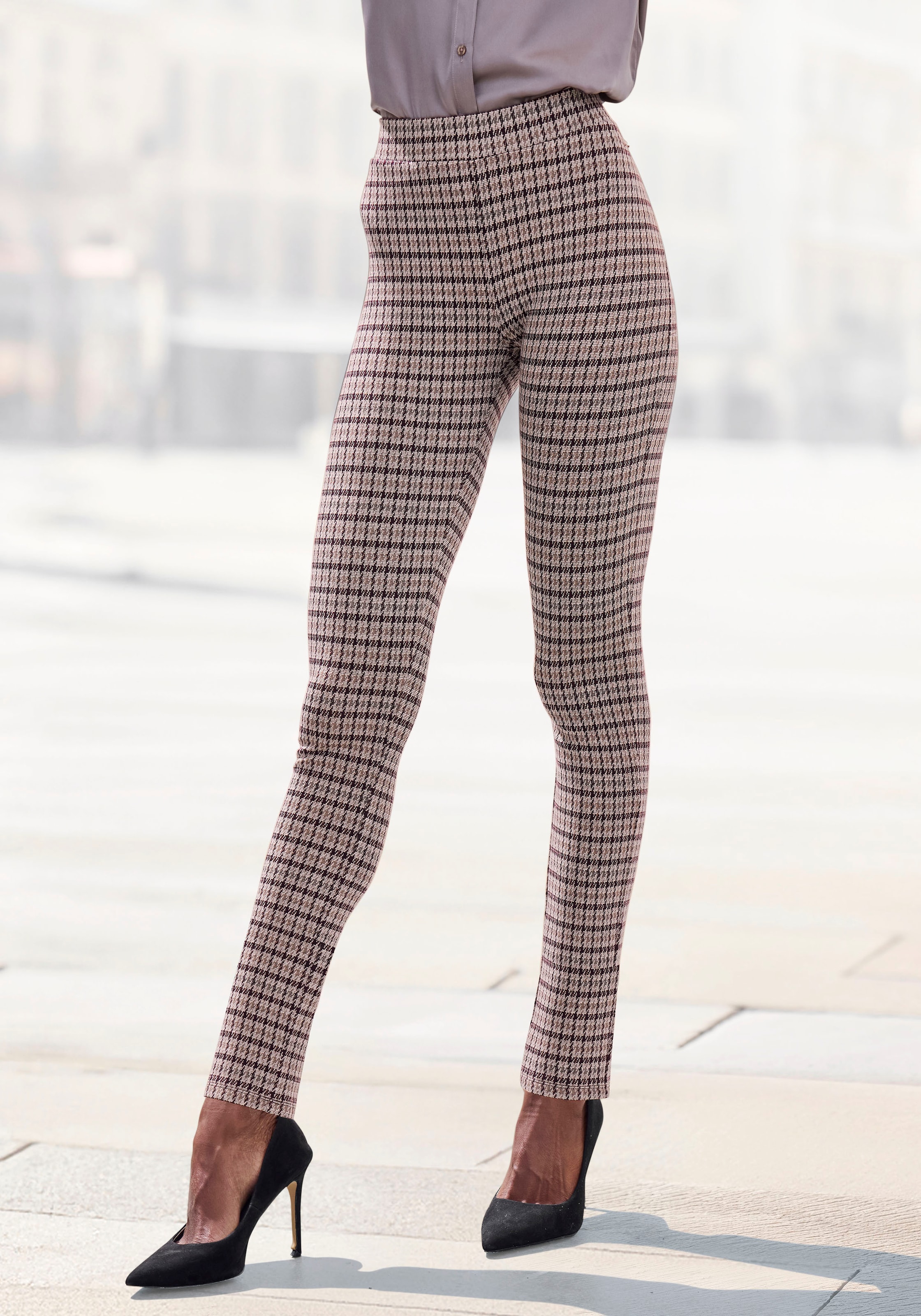 LASCANA Leggings, aus Jacquard Stoff